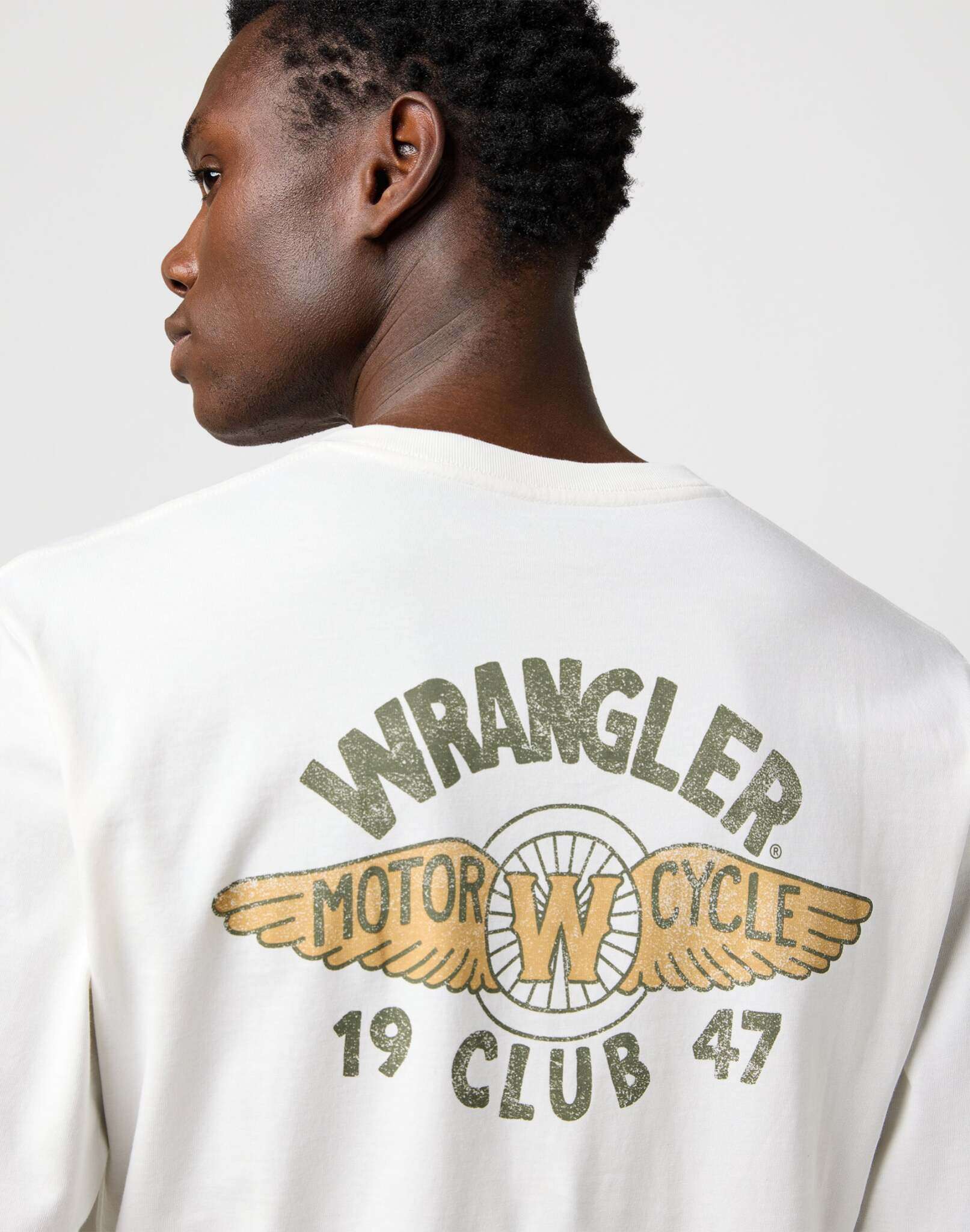 Ls Americana Tee in Worn White T-shirts Wrangler