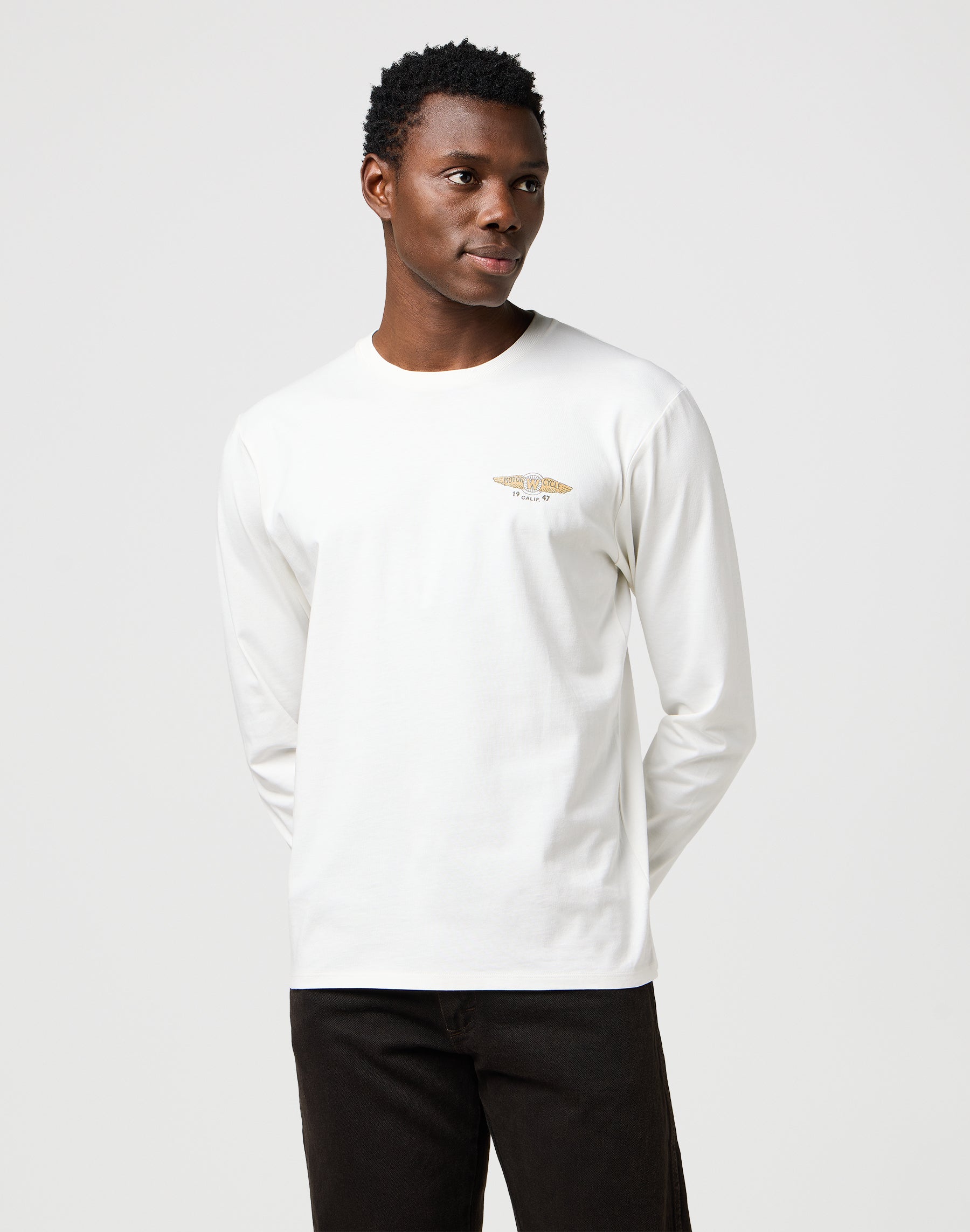 Ls Americana Tee in Worn White T-shirts Wrangler