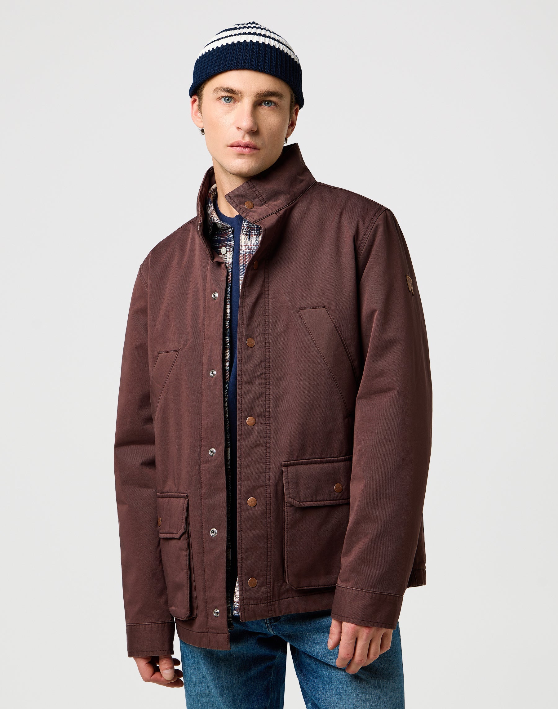 Bonnet Striped in Dark Navy Bonnets Wrangler