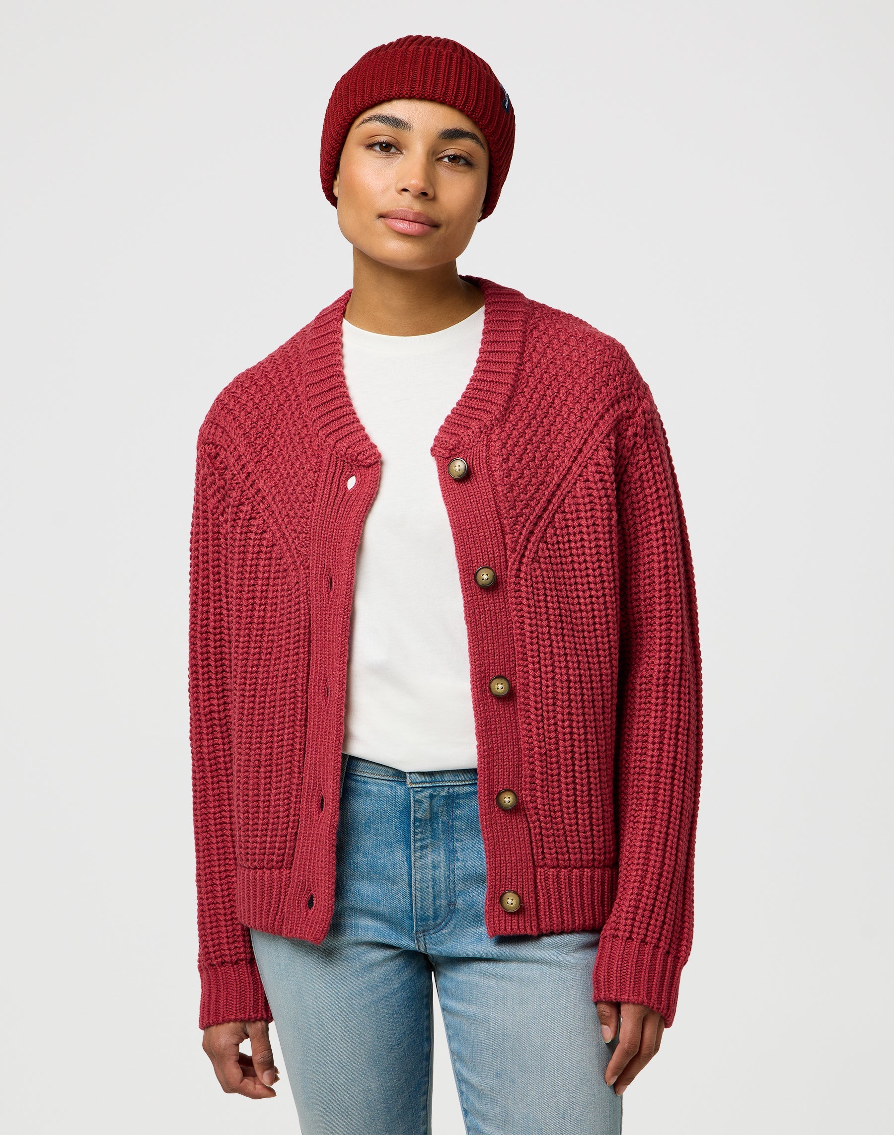 Sign Off Beanie in Fired Brick Bonnets Wrangler