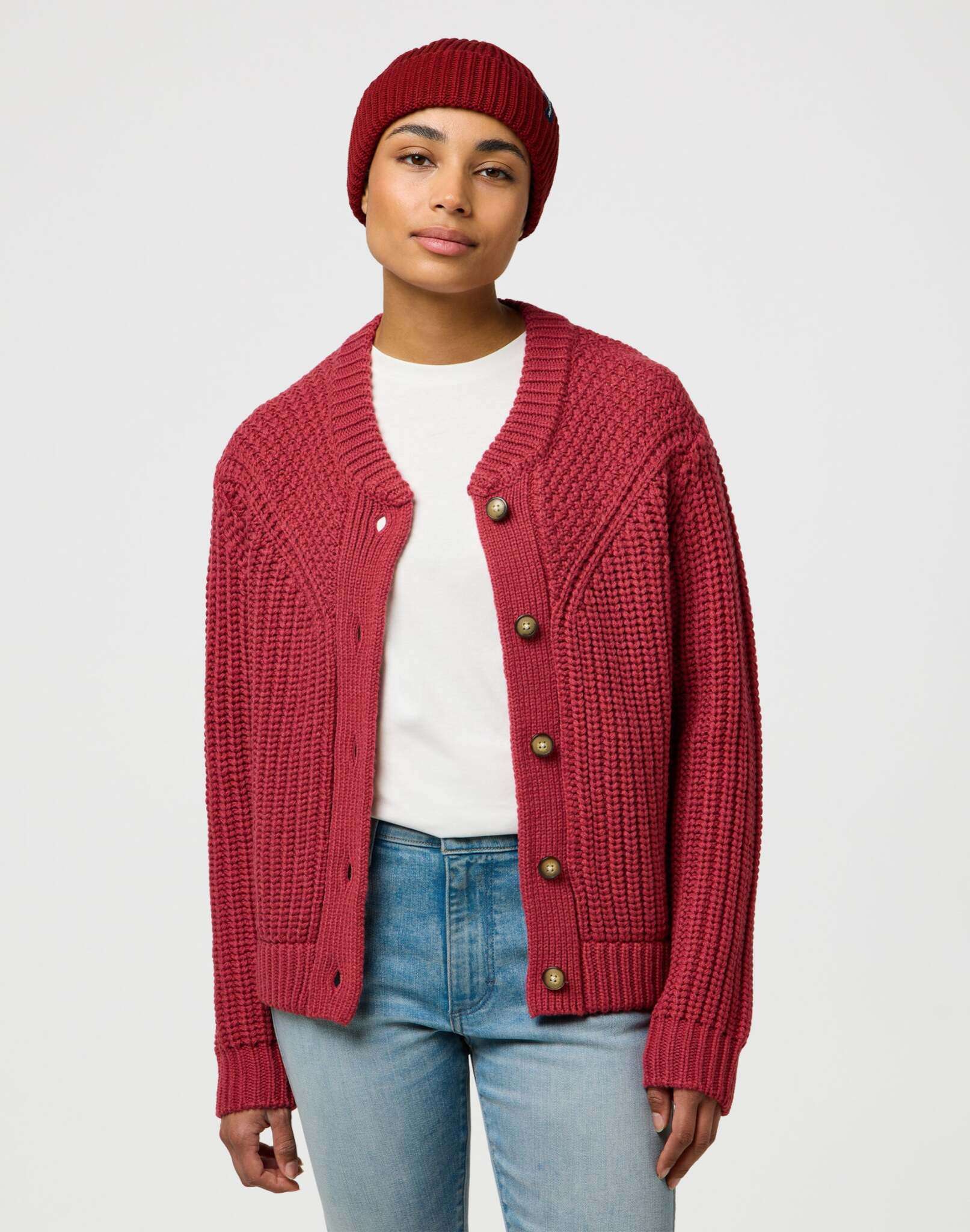 Sign Off Beanie in Fired Brick Bonnets Wrangler