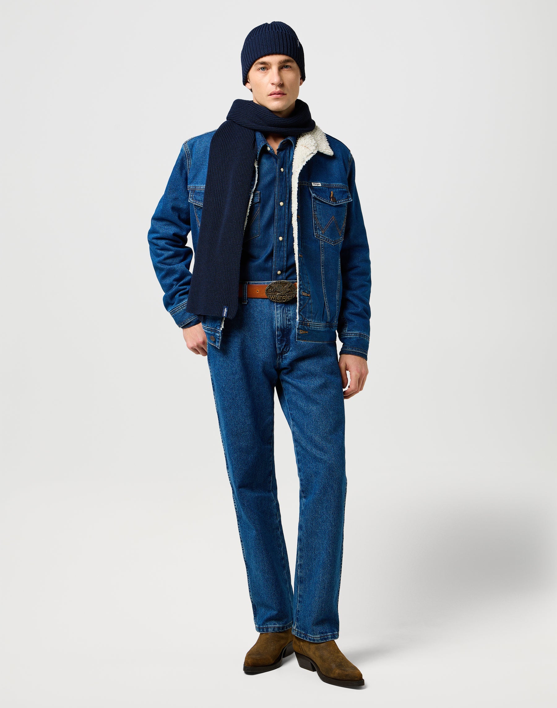 Scarf Beanie Set in Dark Navy Écharpes Wrangler