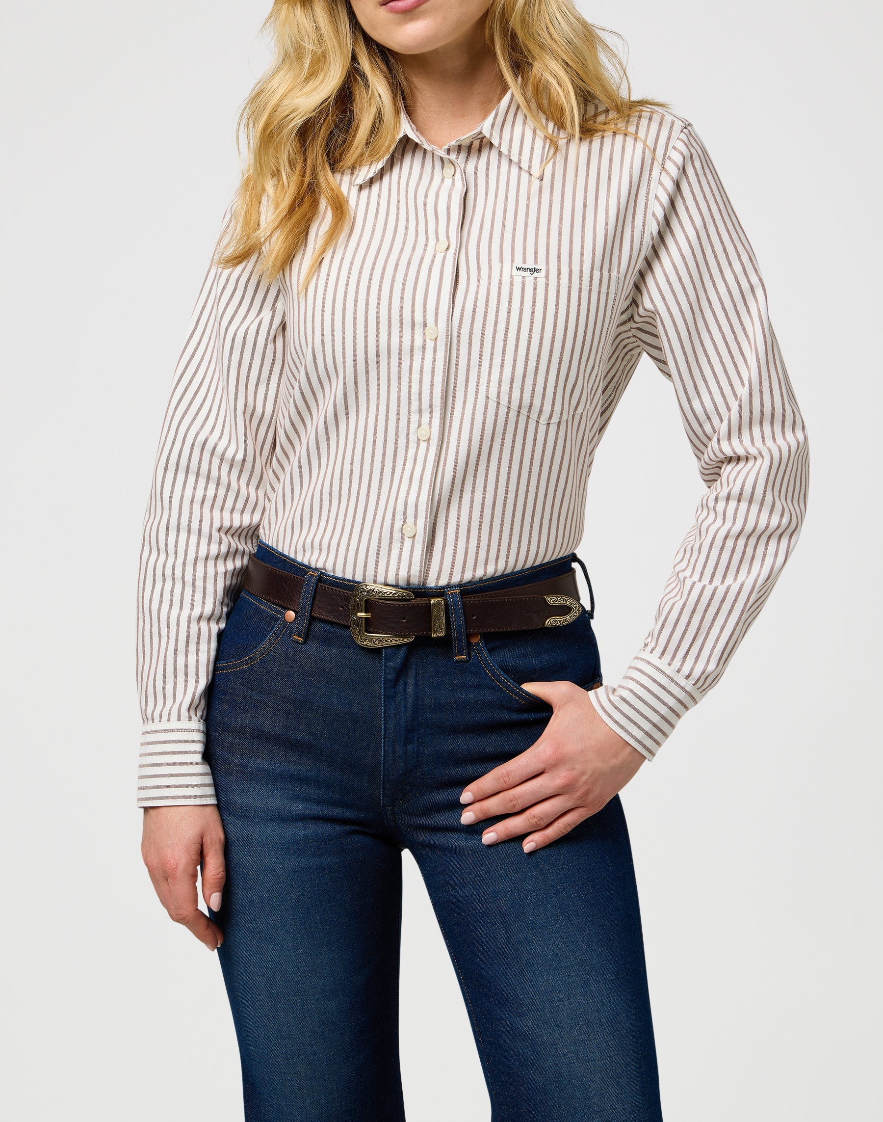 Western Belt in Brown Ceinture Wrangler