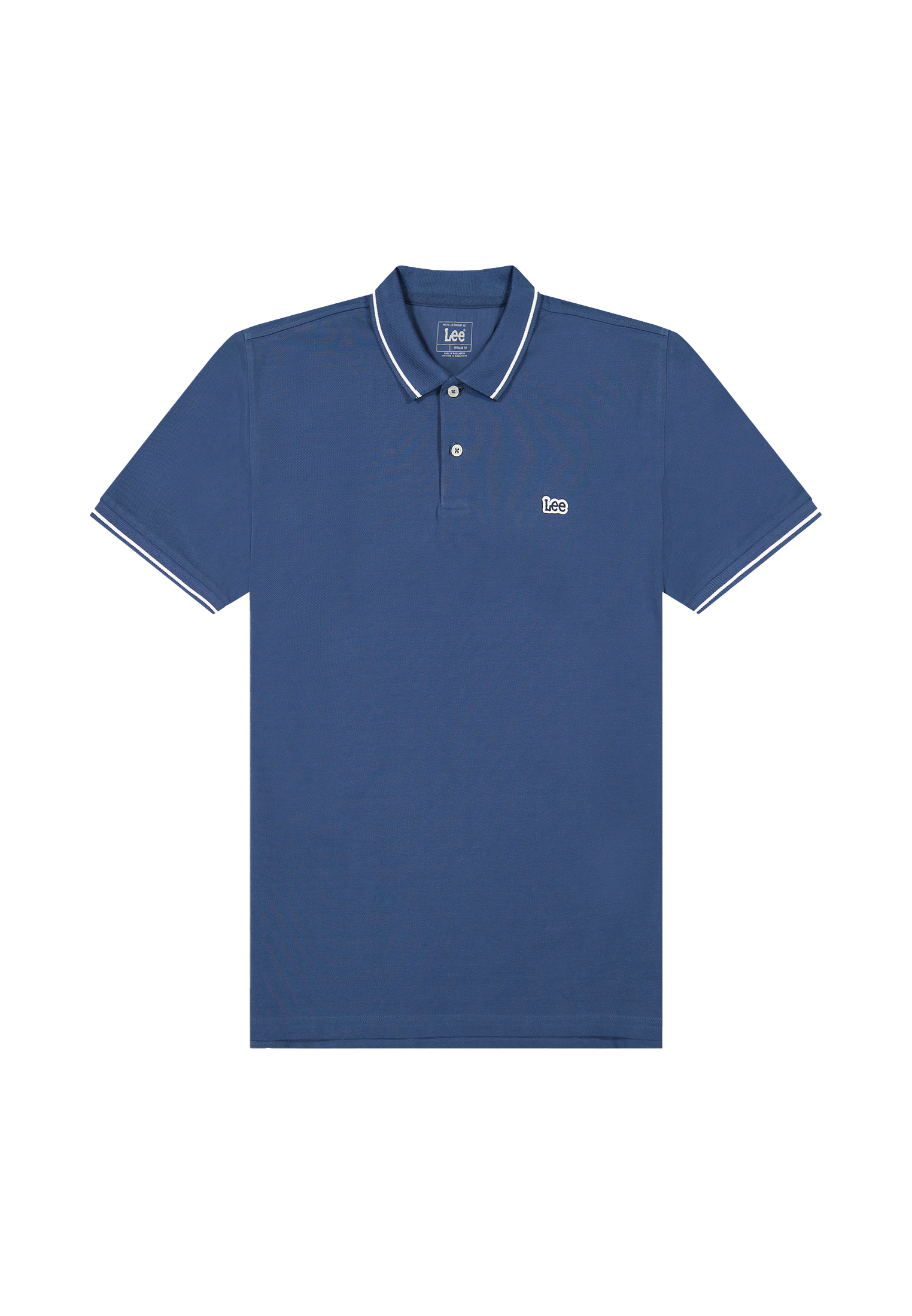 Polo piqué bleu académie