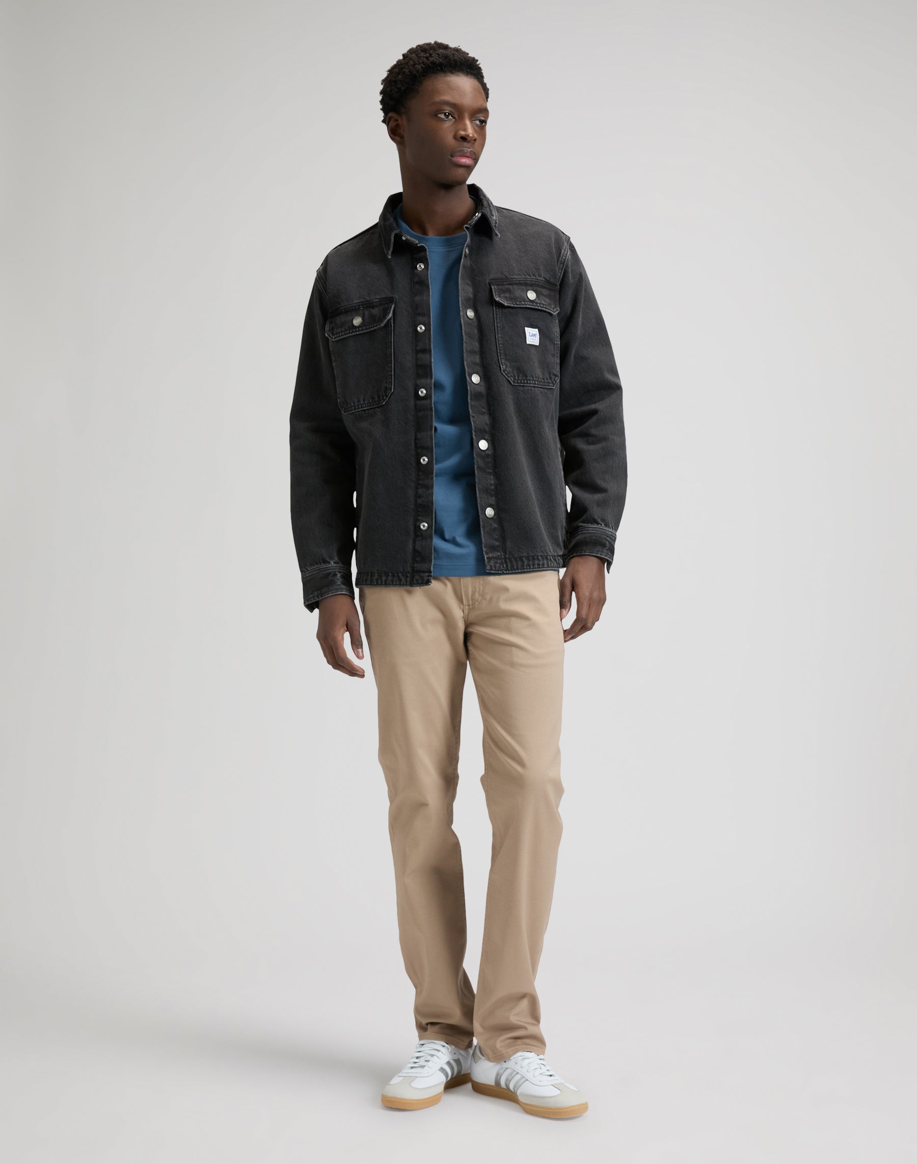 T-shirt Ss Small Logo en bleu académie