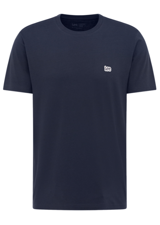 T-shirt Ss Patch Logo en bleu marine