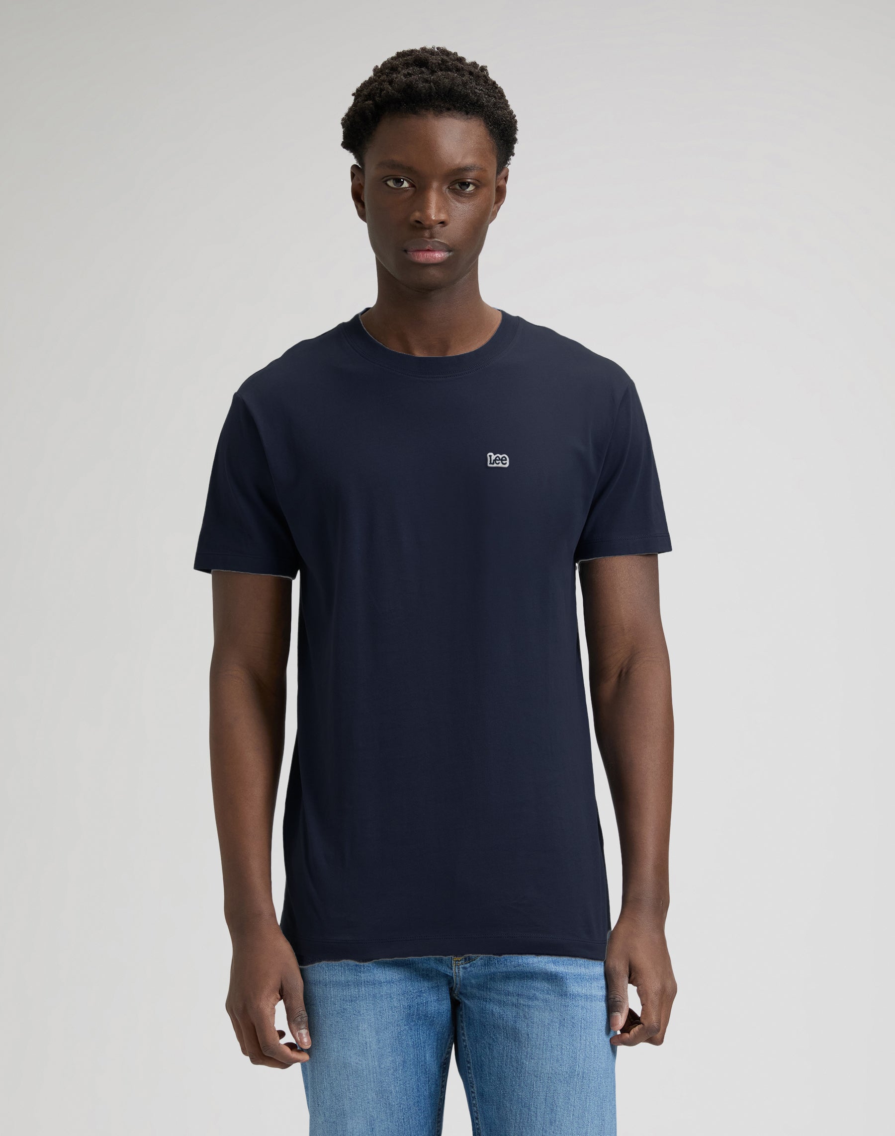 T-shirt Ss Patch Logo en bleu marine T-shirts Lee
