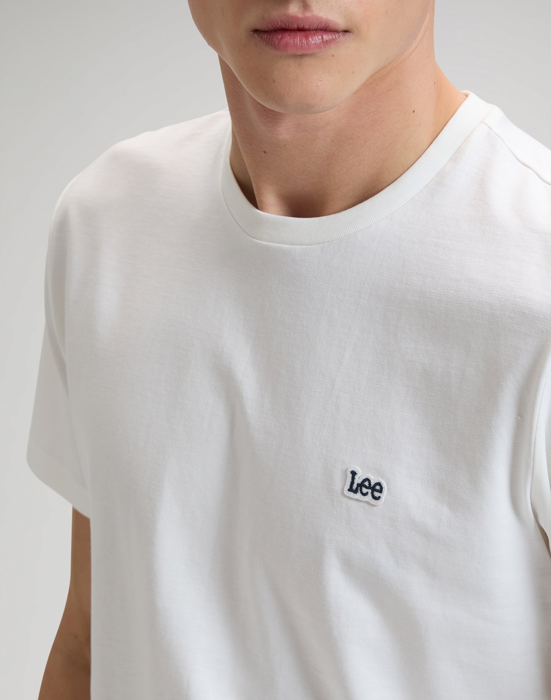 T-shirt Ss Patch Logo en blanc