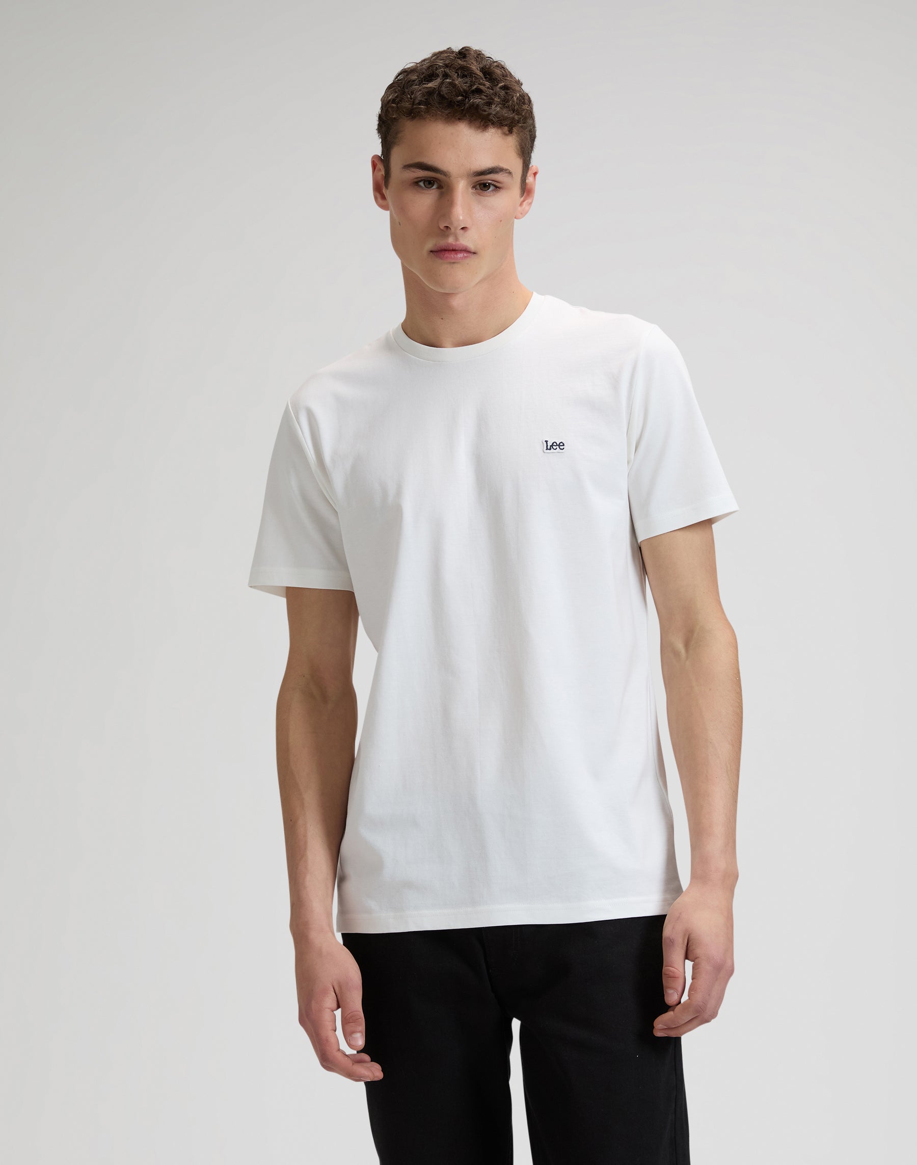 T-shirt Ss Patch Logo en blanc