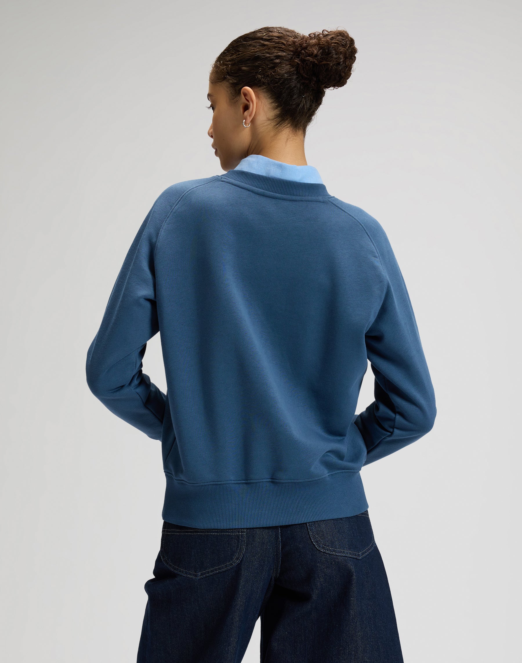 Sweat-shirt à manches raglan bleu académie