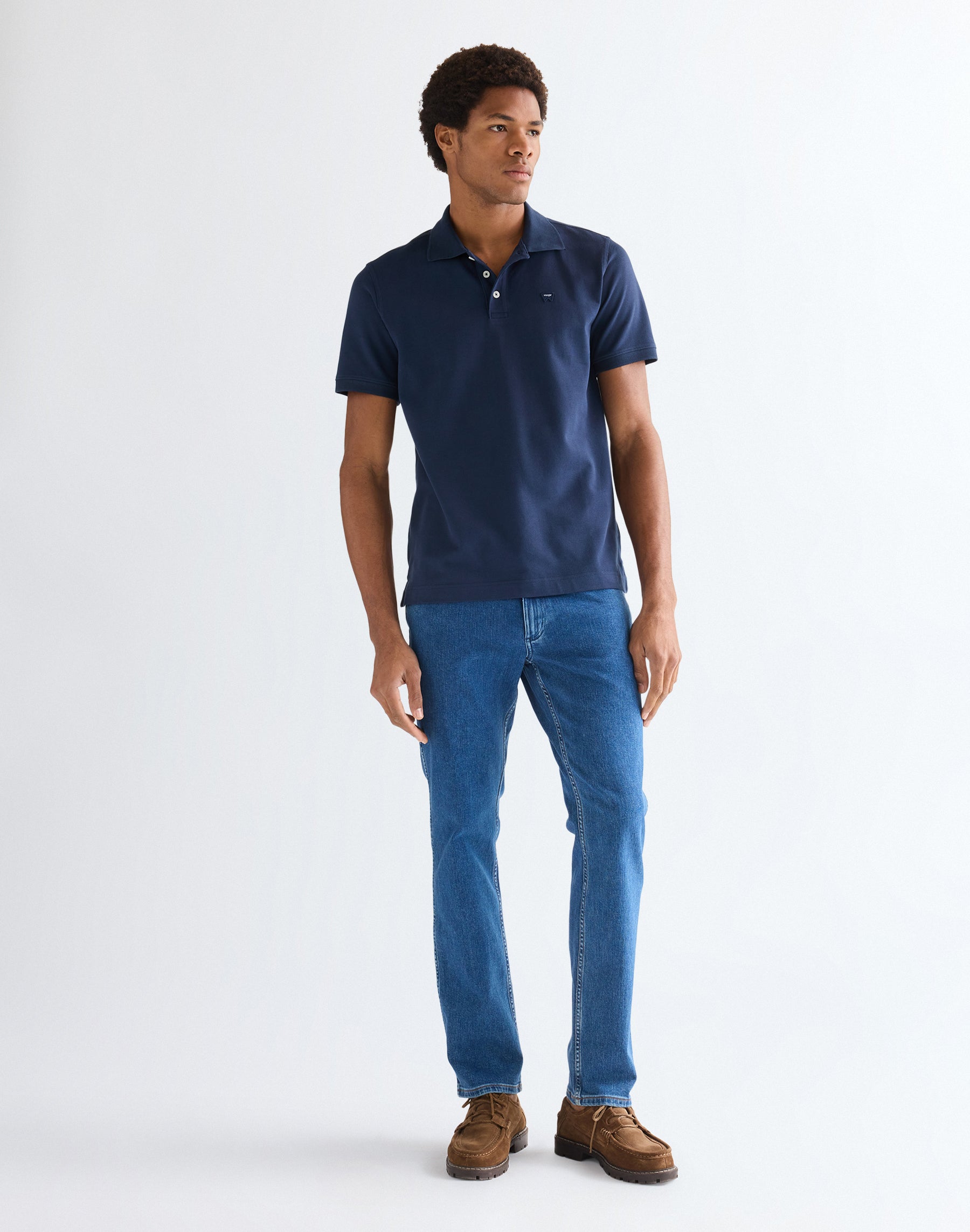 Polo en bleu marine T-shirts Wrangler
