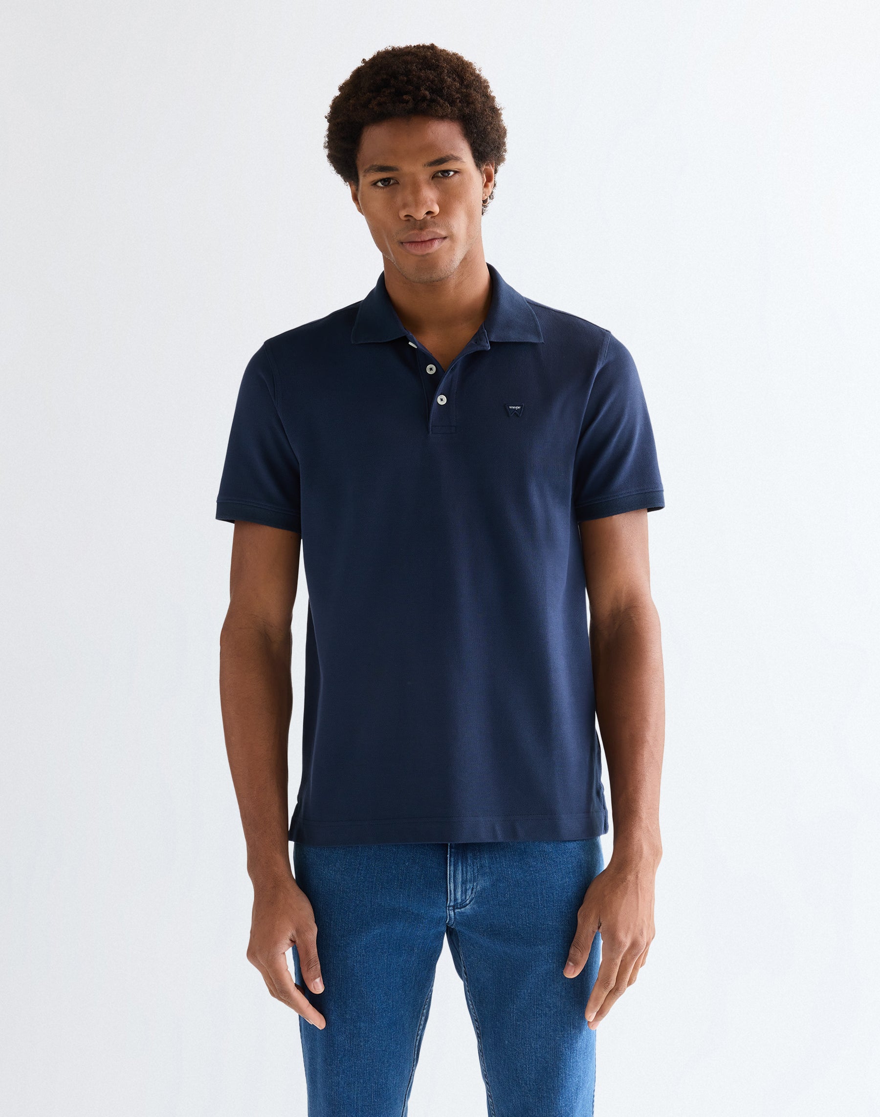 Polo en bleu marine T-shirts Wrangler