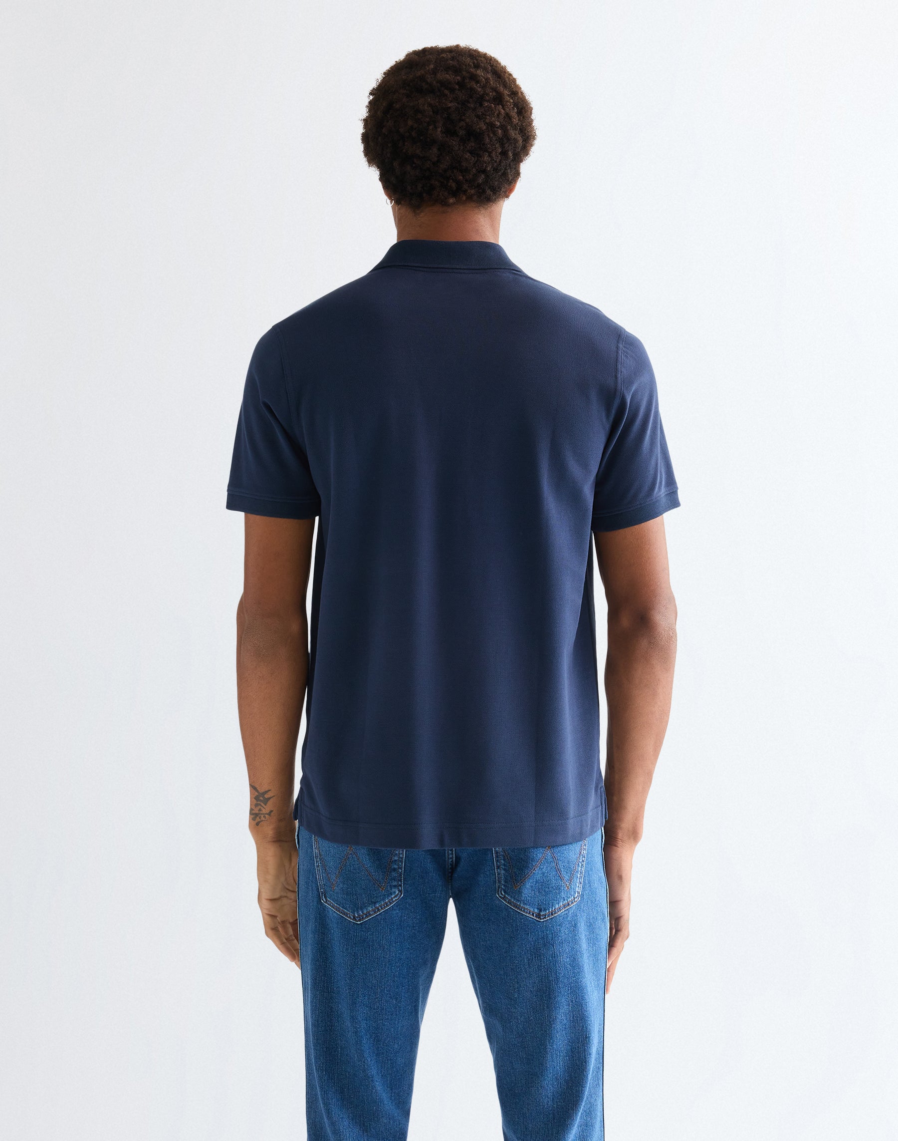 Polo en bleu marine T-shirts Wrangler