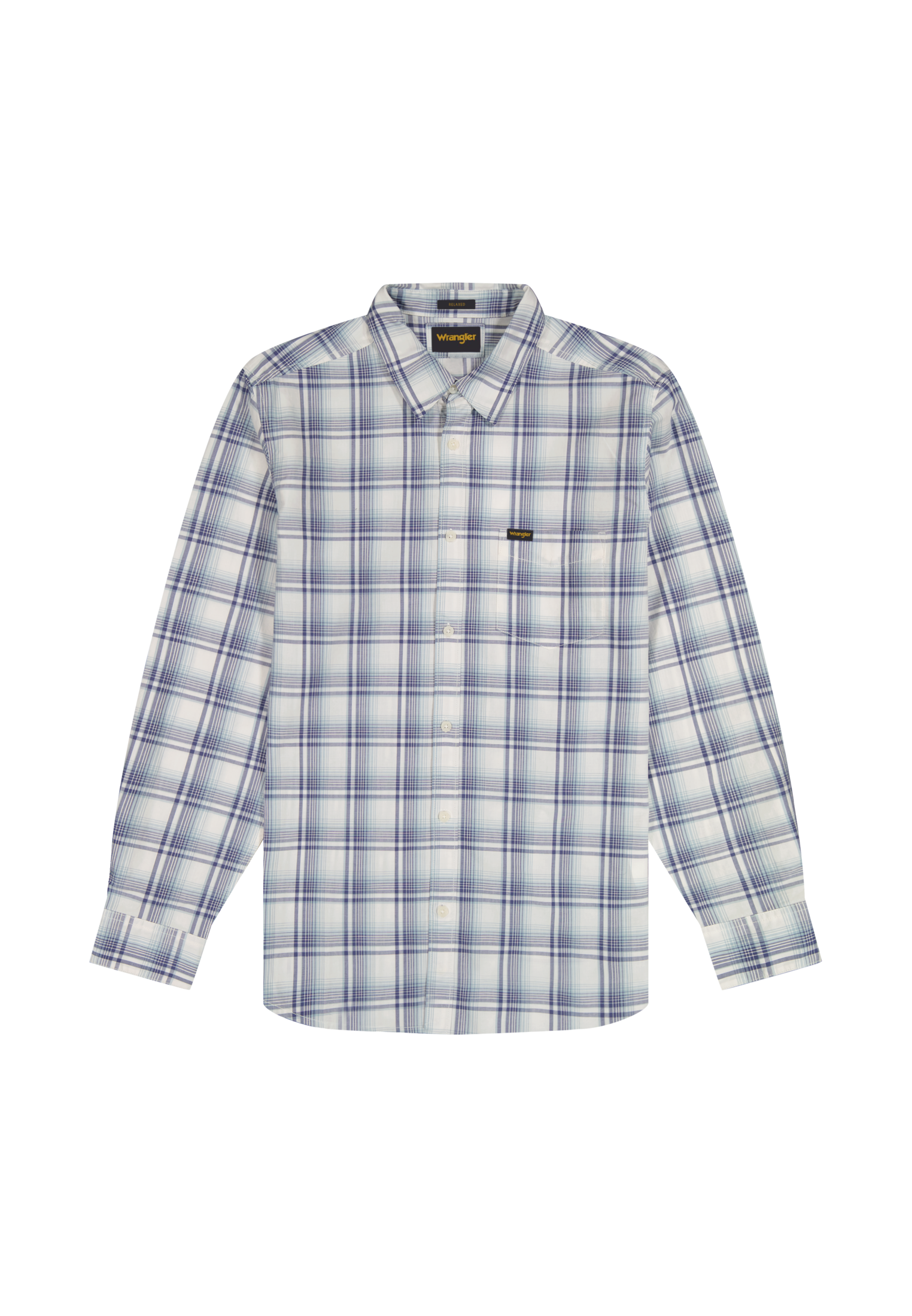 1 chemise à poche bleue et blanche Chemises Wrangler