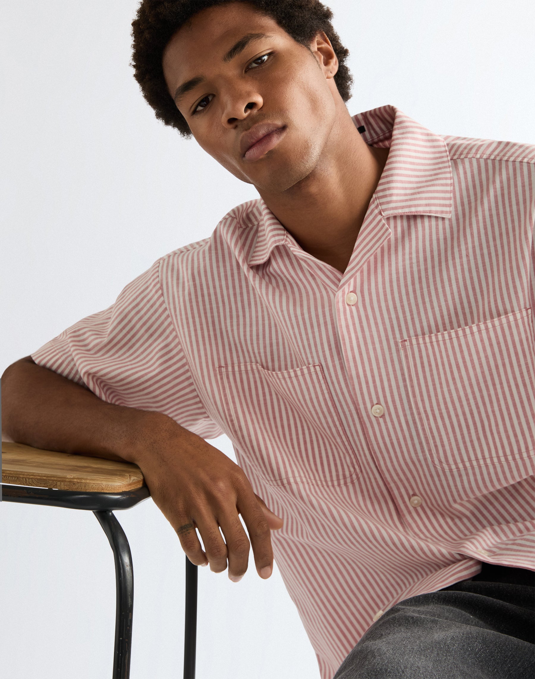 Chemise Resort à manches courtes, couleur rose poudré Chemises Wrangler