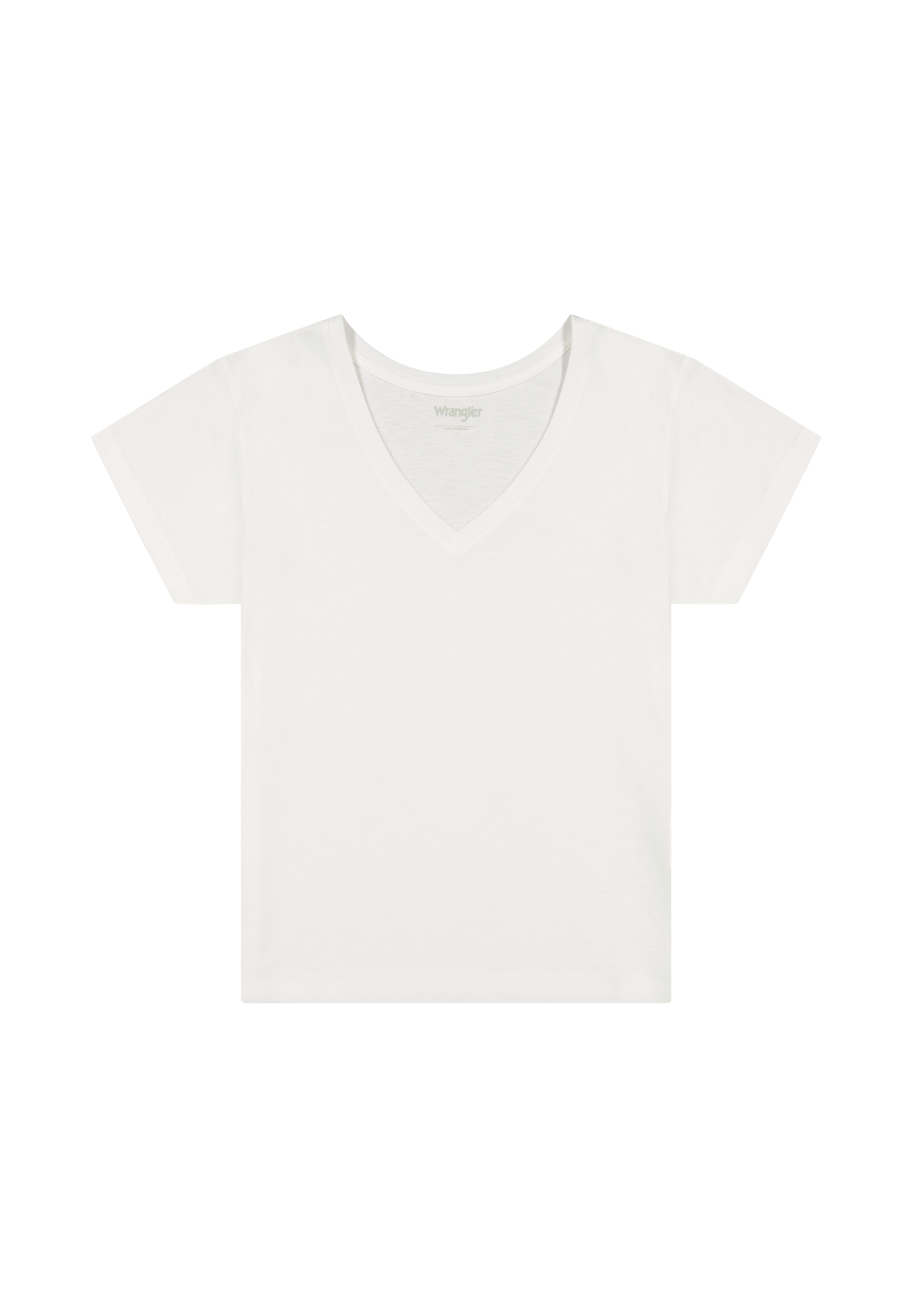 T-shirts Easy V Neck en blanc brillant Wrangler