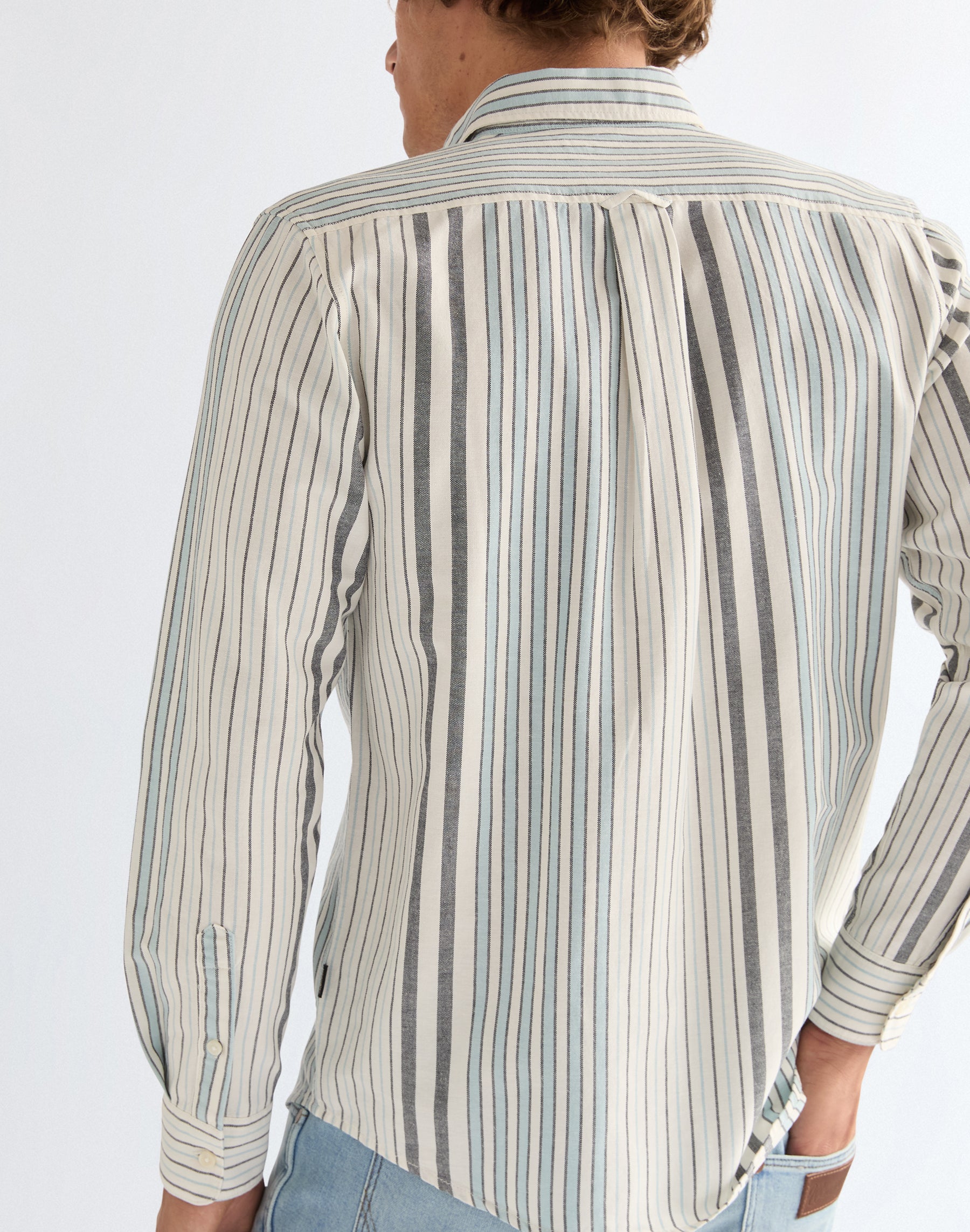 Chemise Oxford blanche et bleue Chemises Wrangler