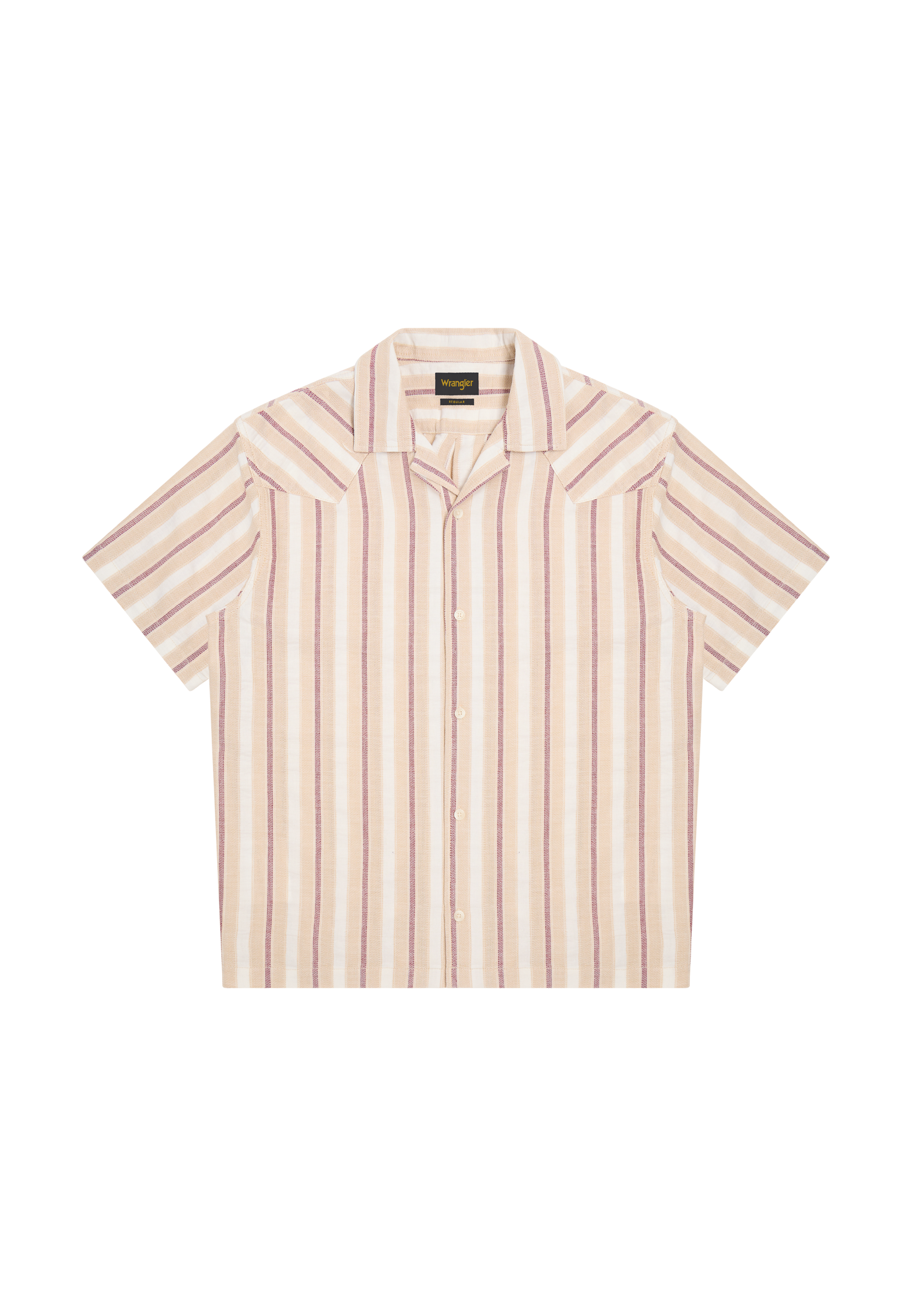 Chemise à manches courtes W Resort, couleur Tan Ruby Wine Chemises Wrangler