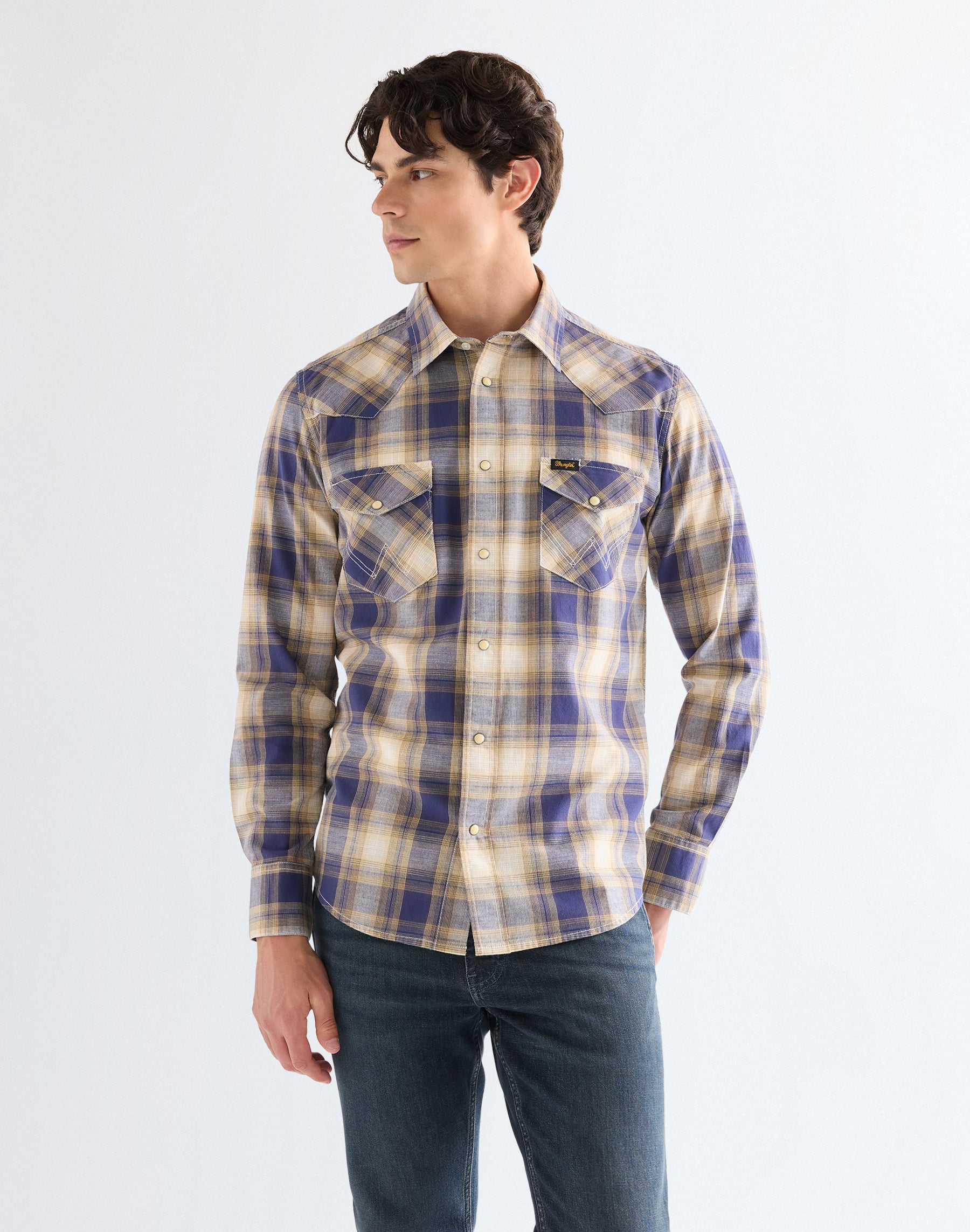 Chemise Western en Mood Indigo
