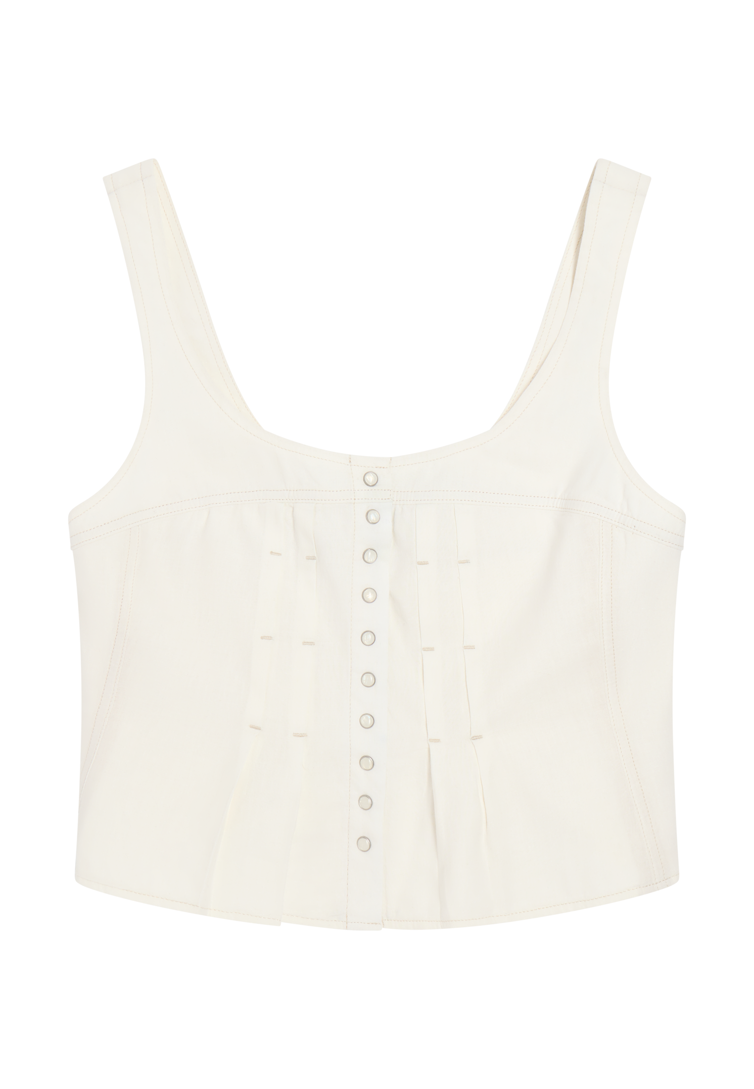 Haut corset plissé blanc délavé T-shirts Wrangler
