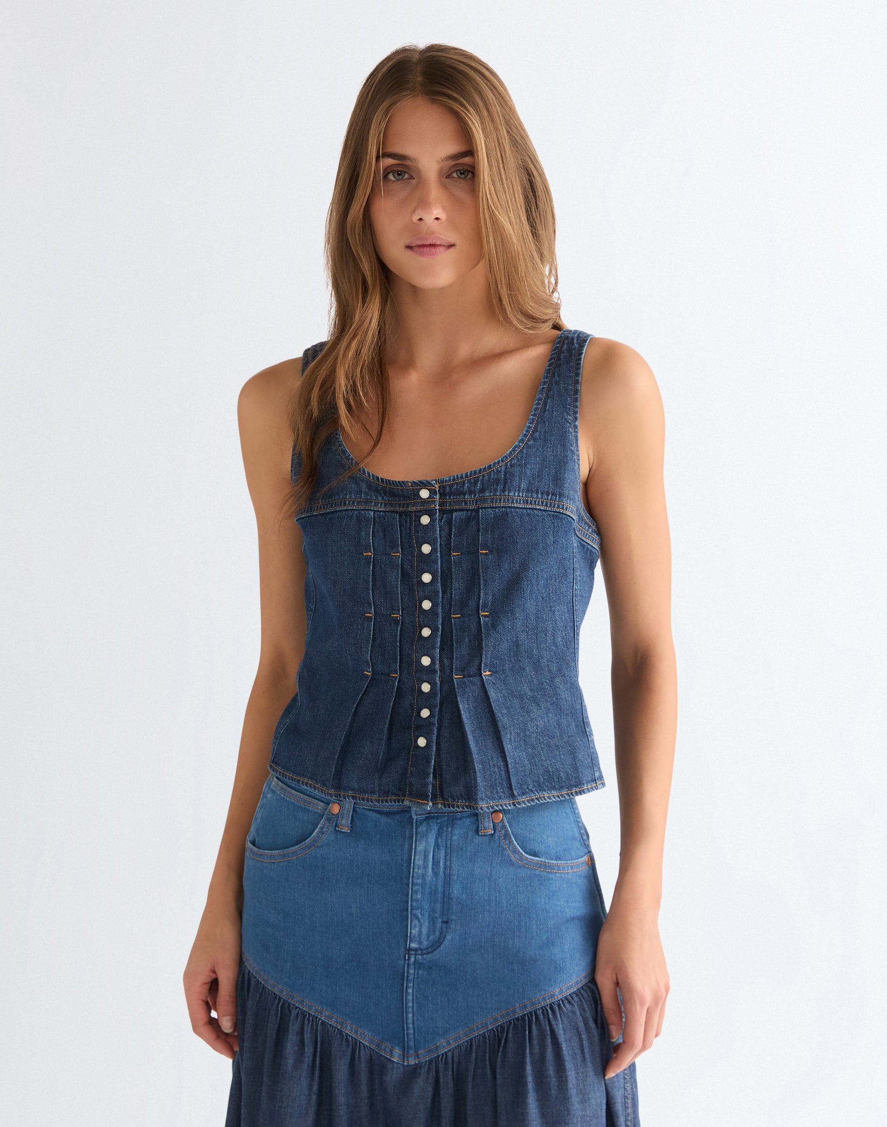 Haut corset plissé Lone Rider