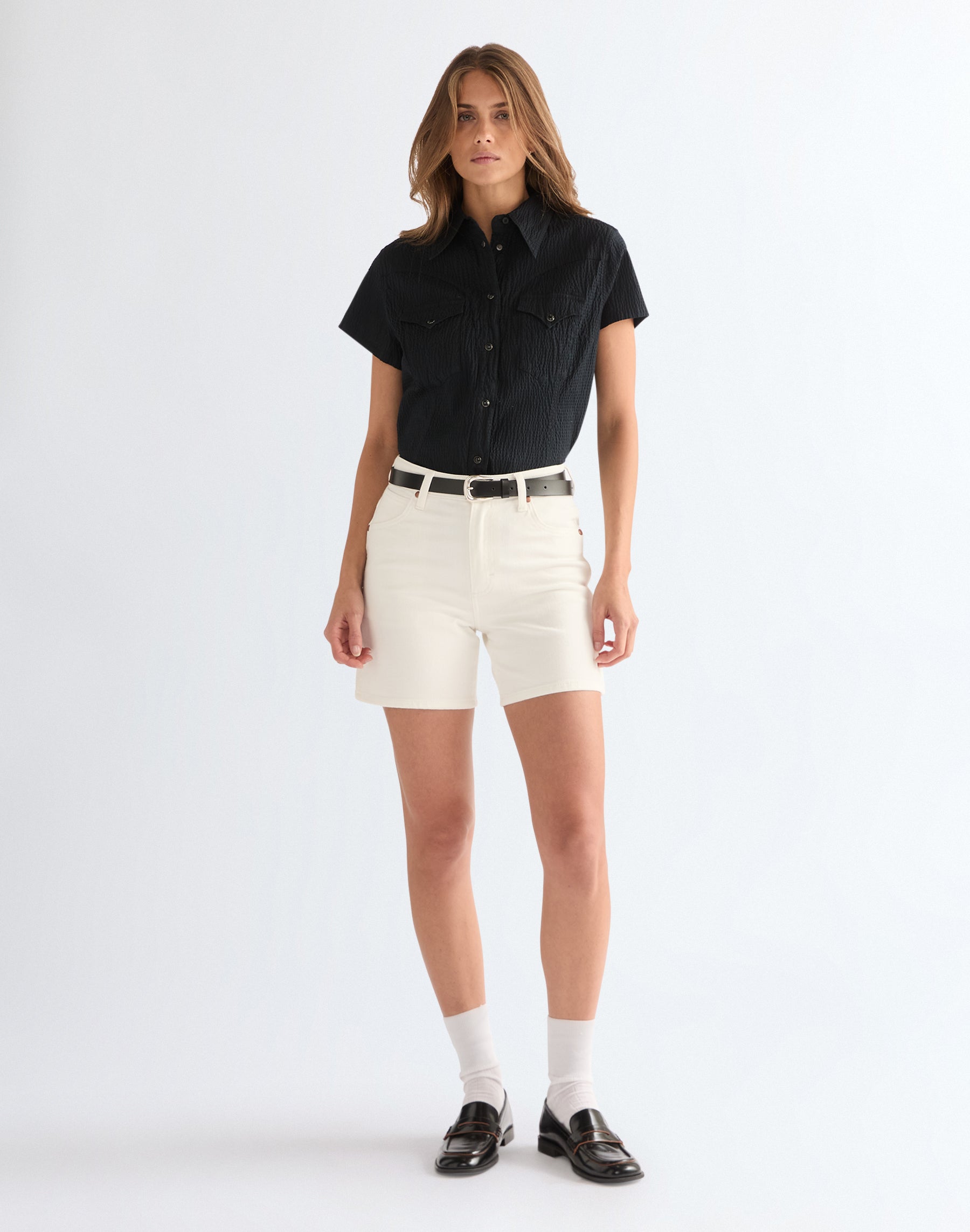 Short cowboy 5 pouces en tissu Swan Shorts Wrangler