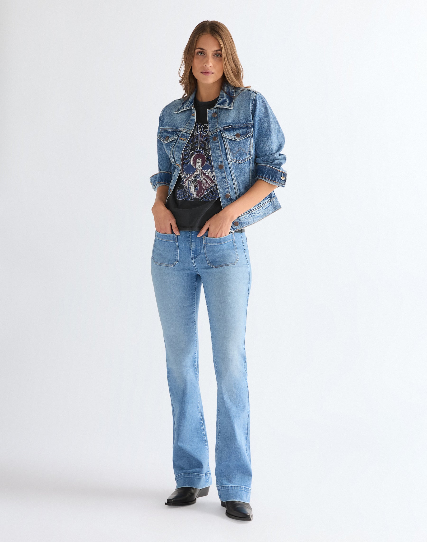 Western bleue Bird Vestes Wrangler