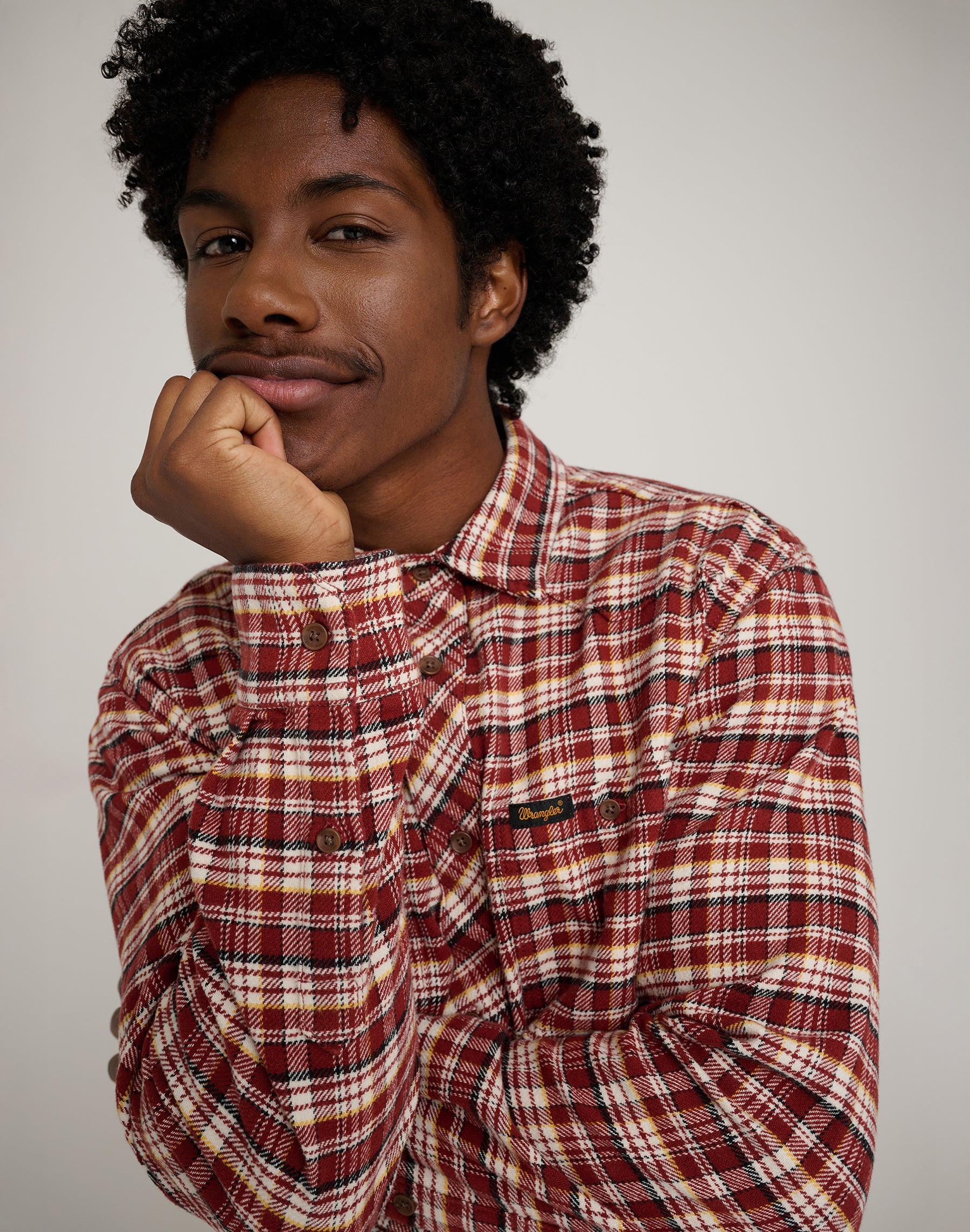 Will Shirt in Fired Brick Chemises Wrangler