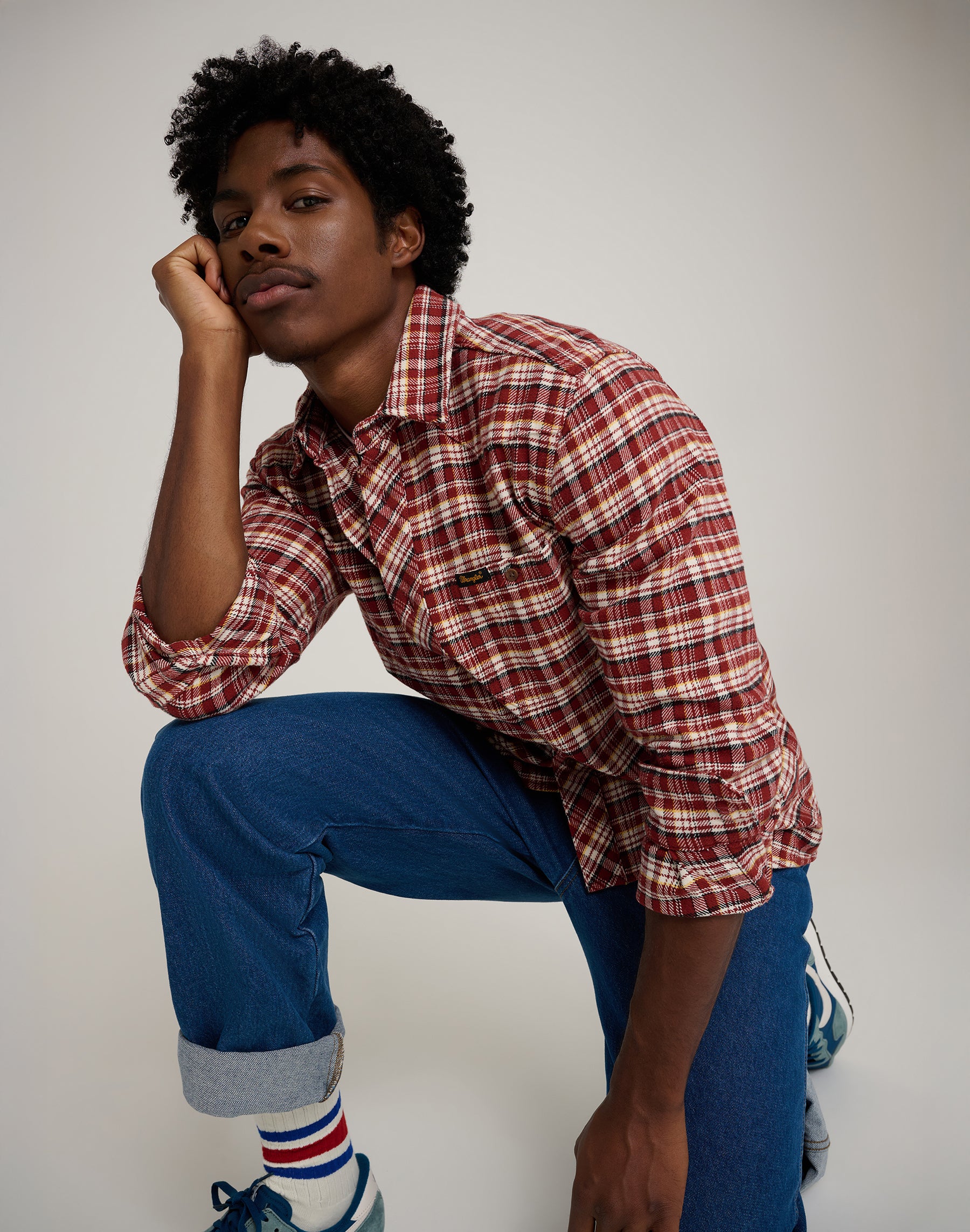 Will Shirt in Fired Brick Chemises Wrangler