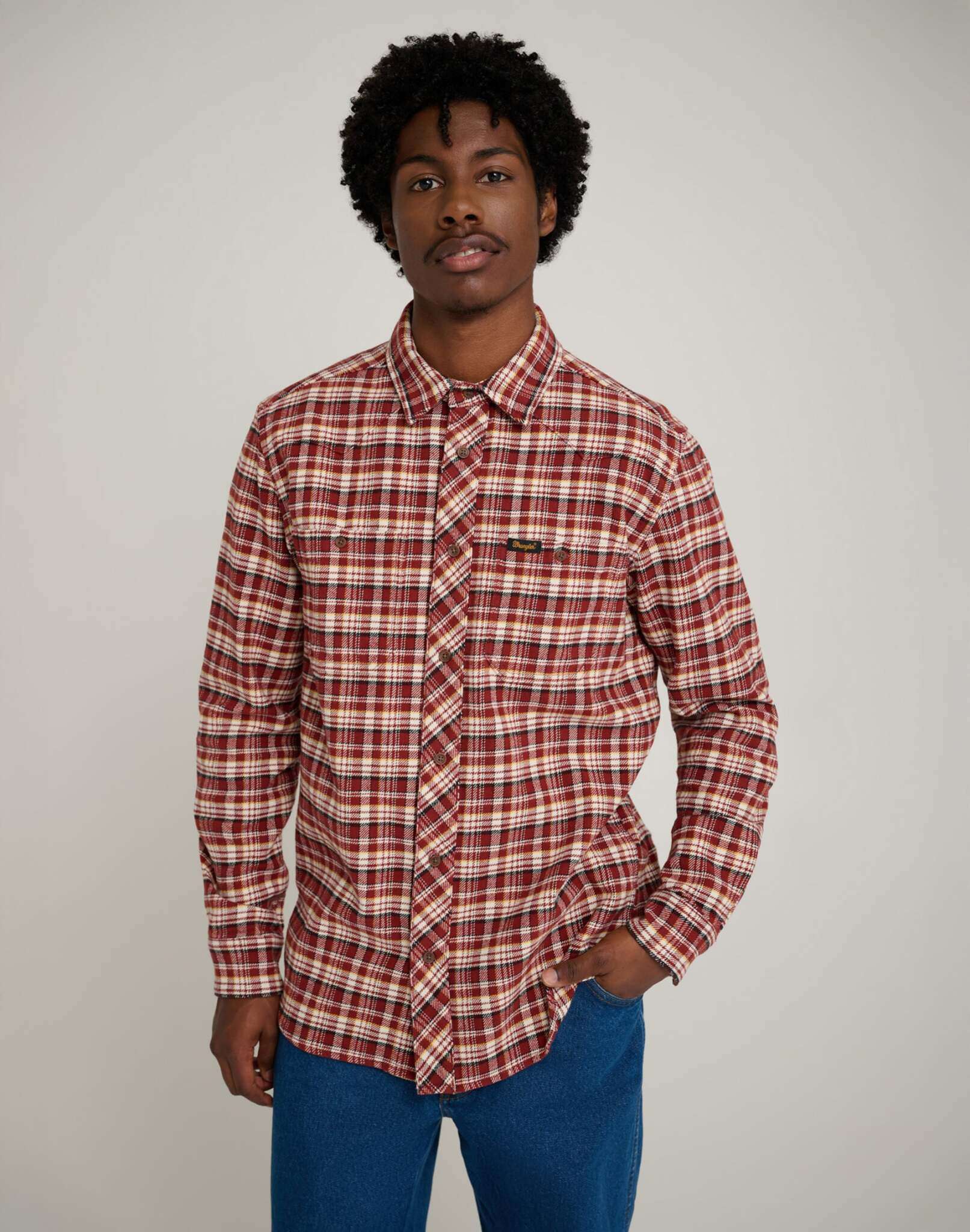 Will Shirt in Fired Brick Chemises Wrangler