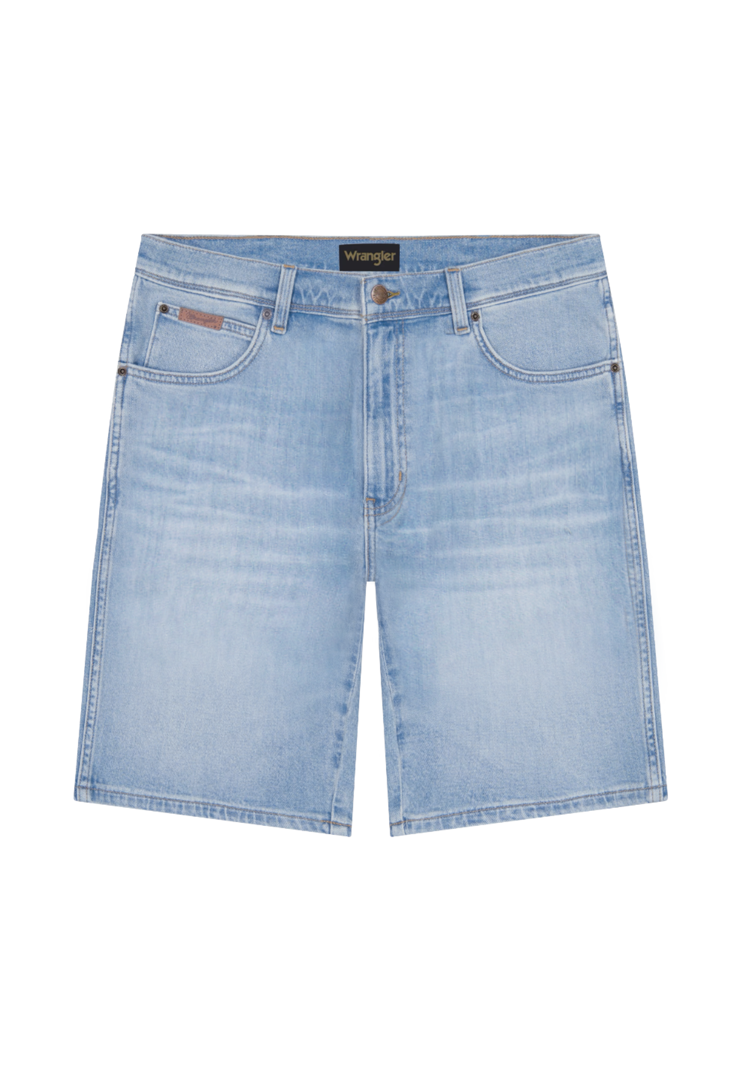 Short Texas en jean délavé clair Wrangler