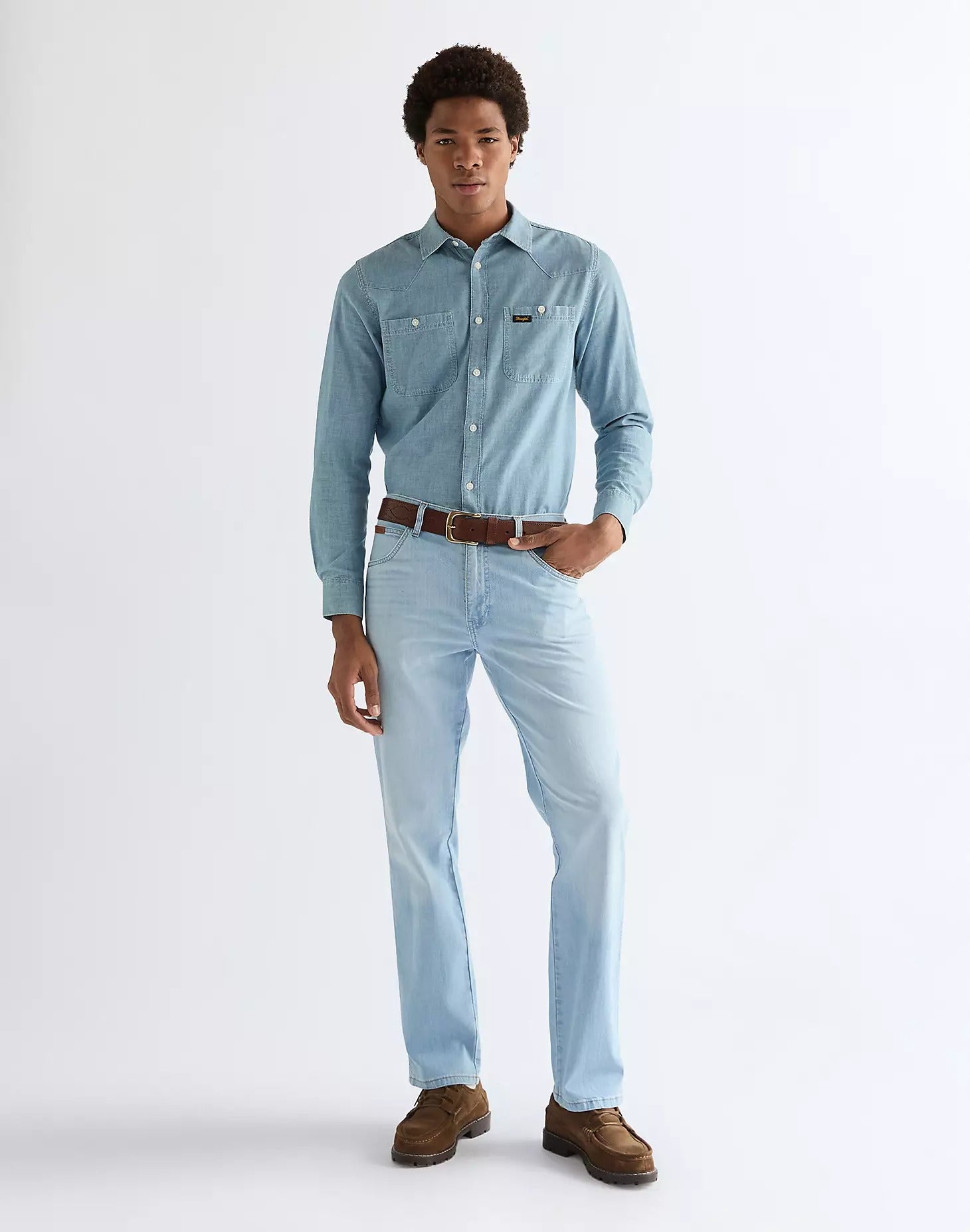 Ceinture Western en marron foncé