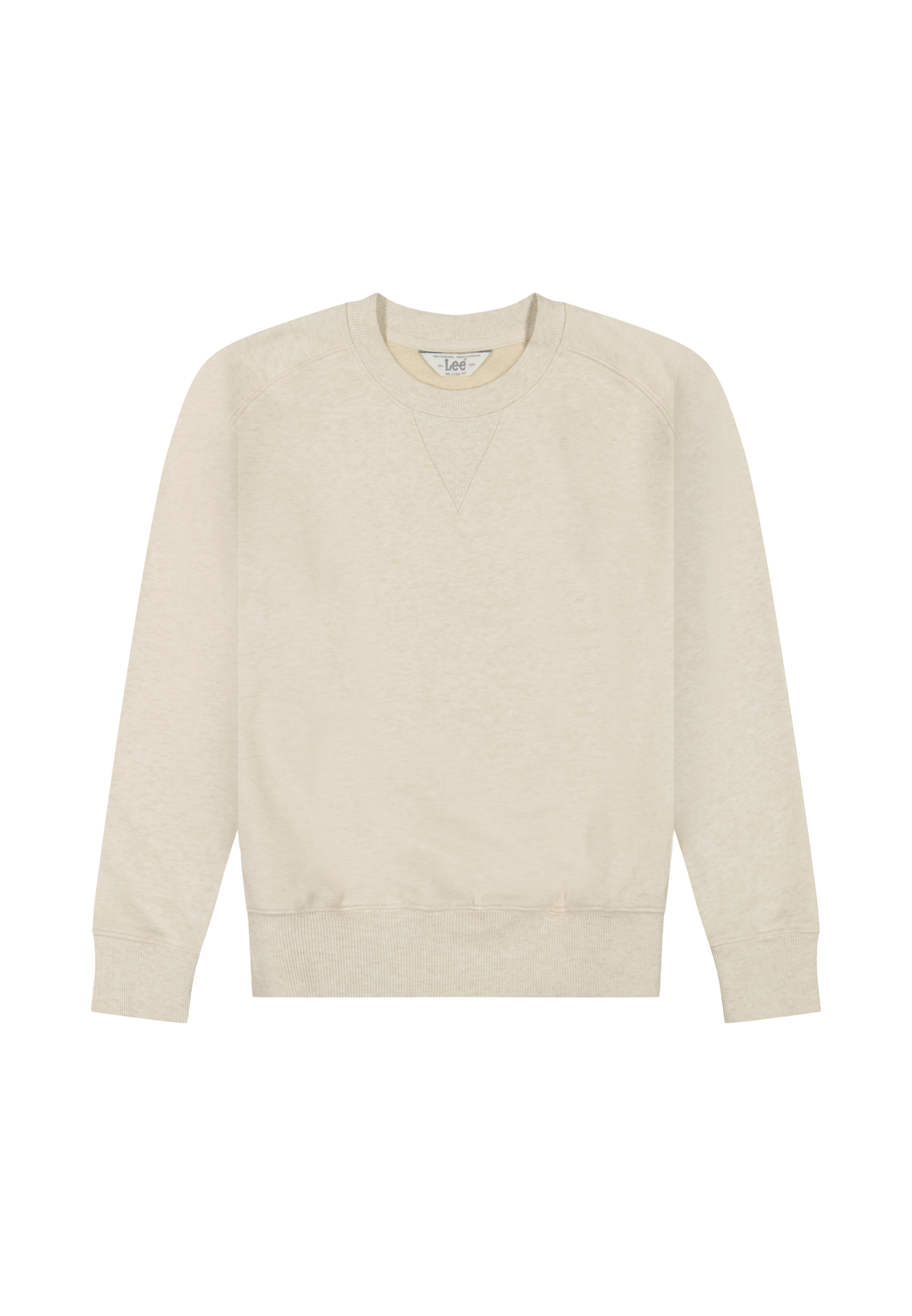 Sweat-shirt à manches raglan, couleur écru chiné