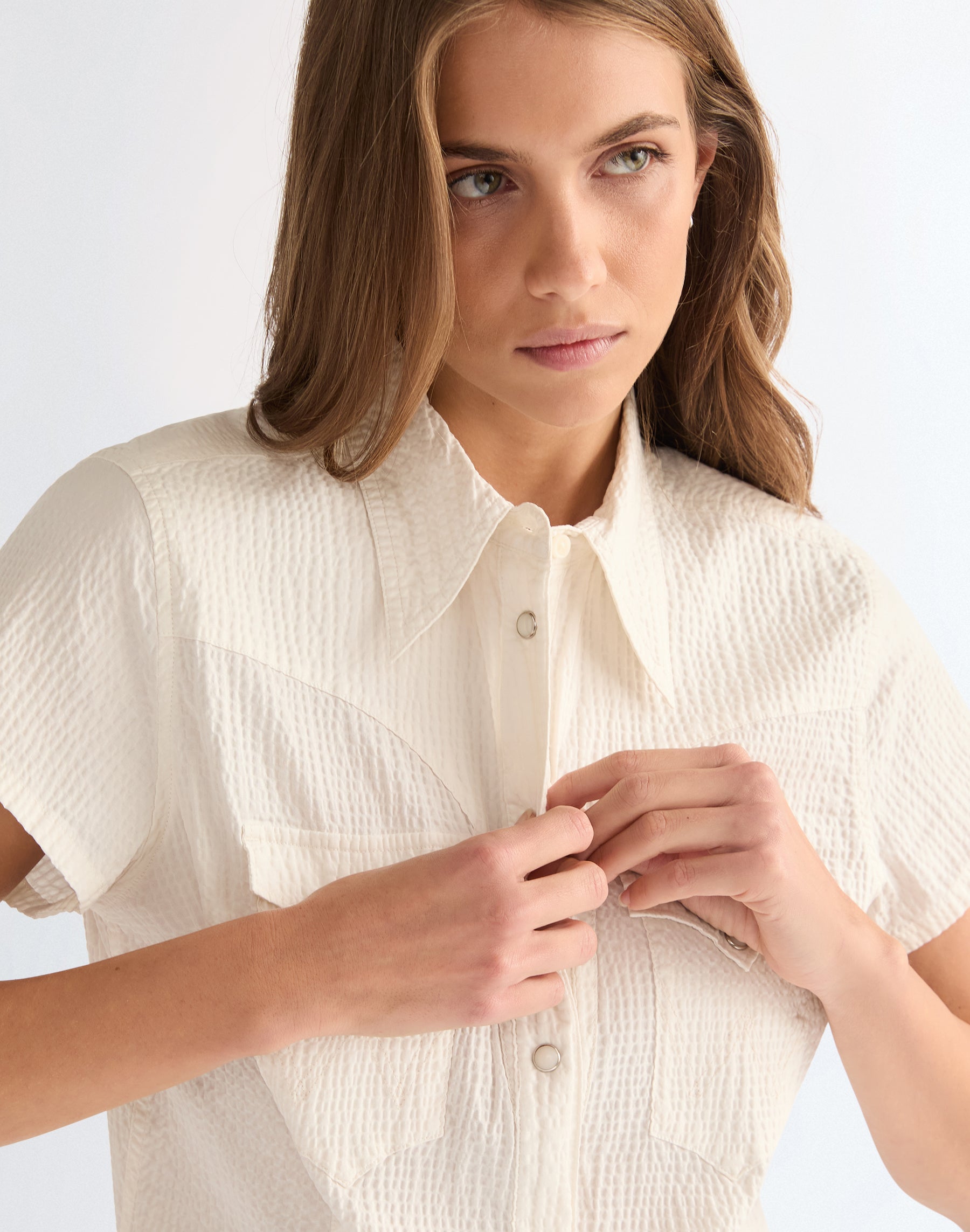 Chemise Western stylisée à manches courtes Western Egret Chemises Wrangler