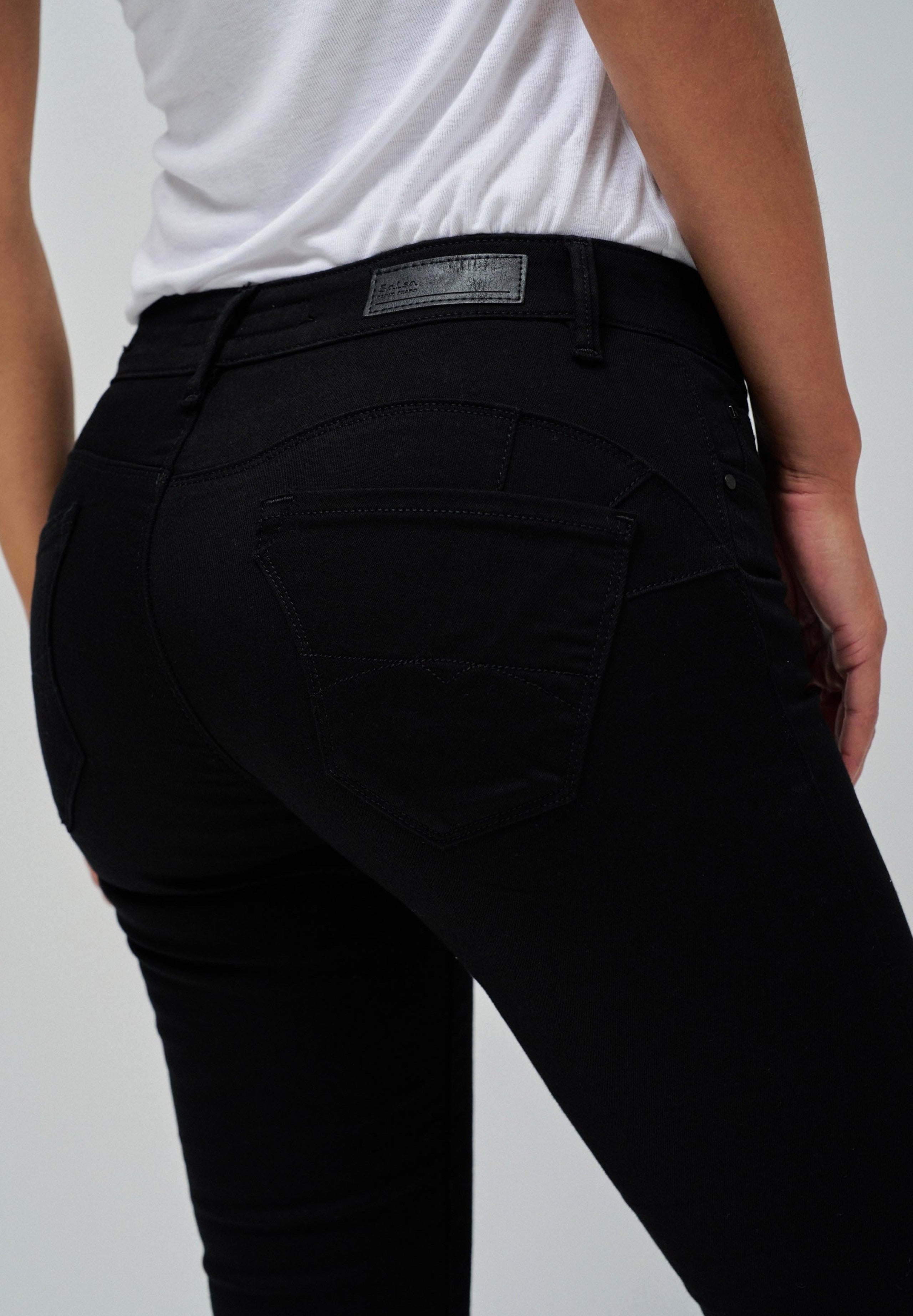 Jeans Wonder Skinny Push-Up en noir Salsa Jeans