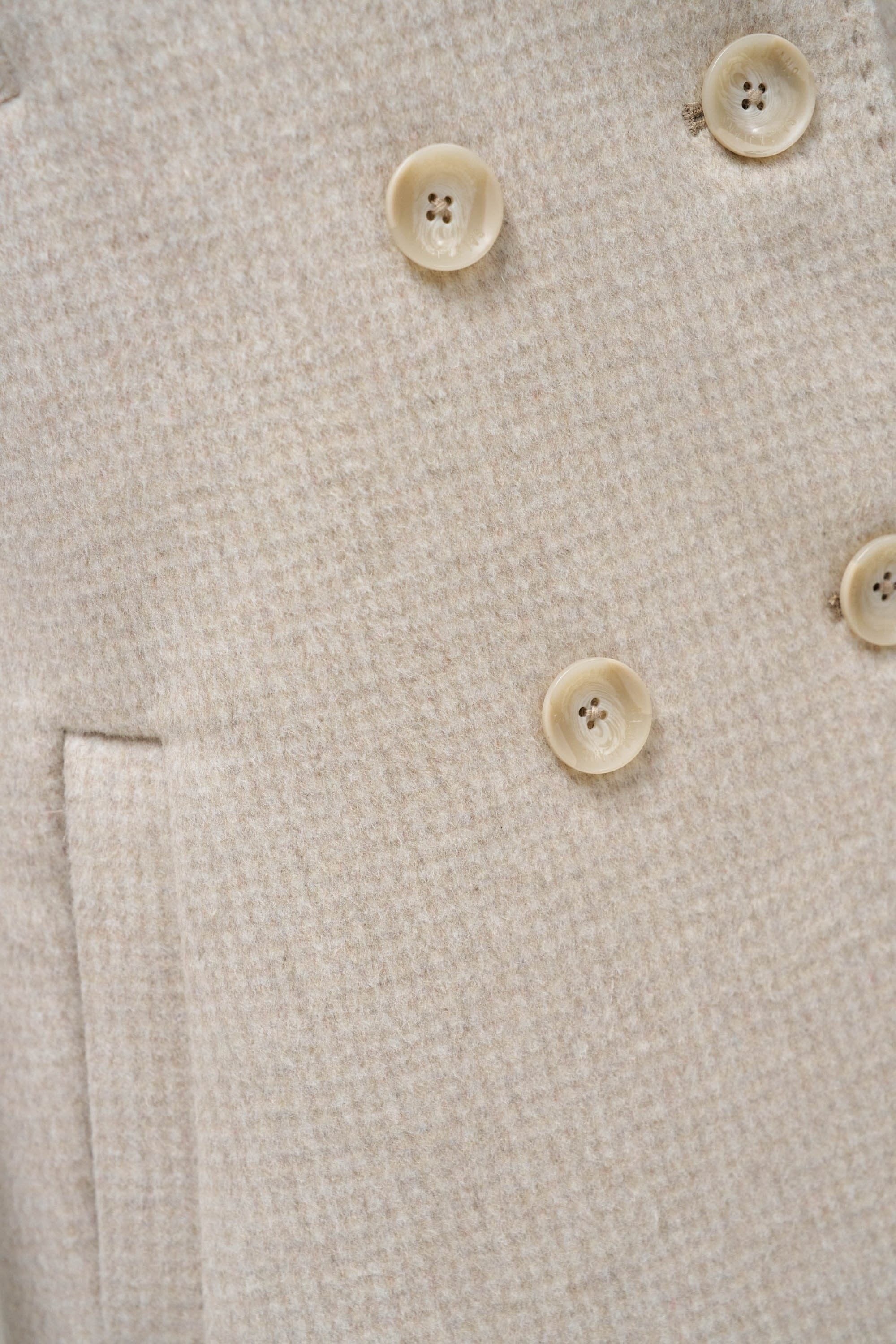 Grace Long Woolen Coat in Light Beige V1 Vestes Salsa Jeans