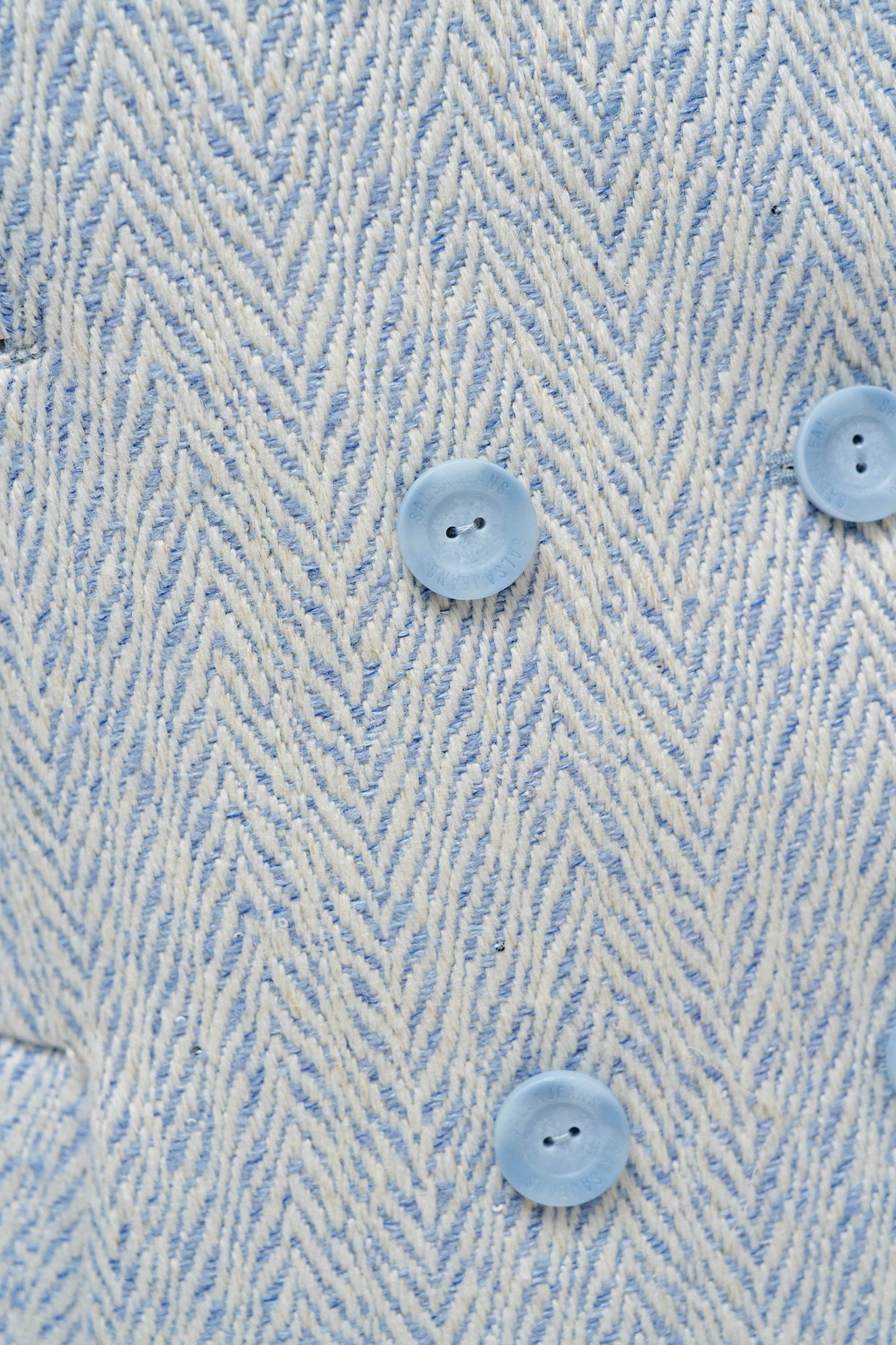 Grace Long Woolen Coat in Light Blue V1 Vestes Salsa Jeans