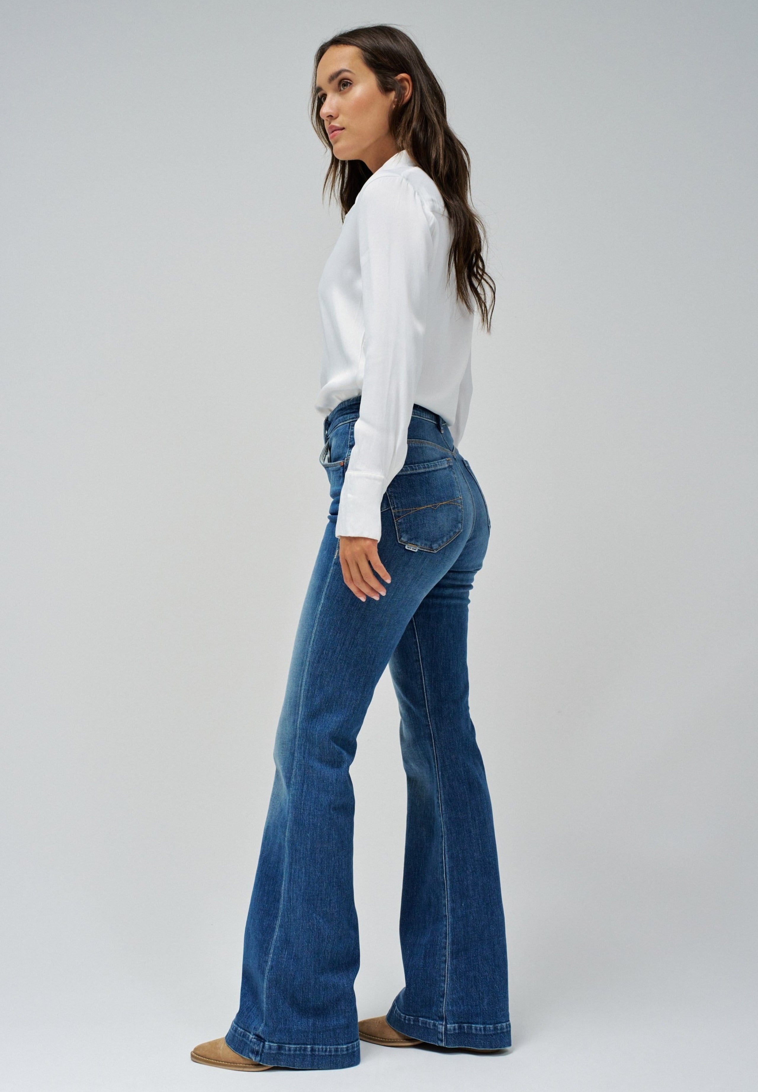 Faith Flare en jean medium wash Salsa Jeans