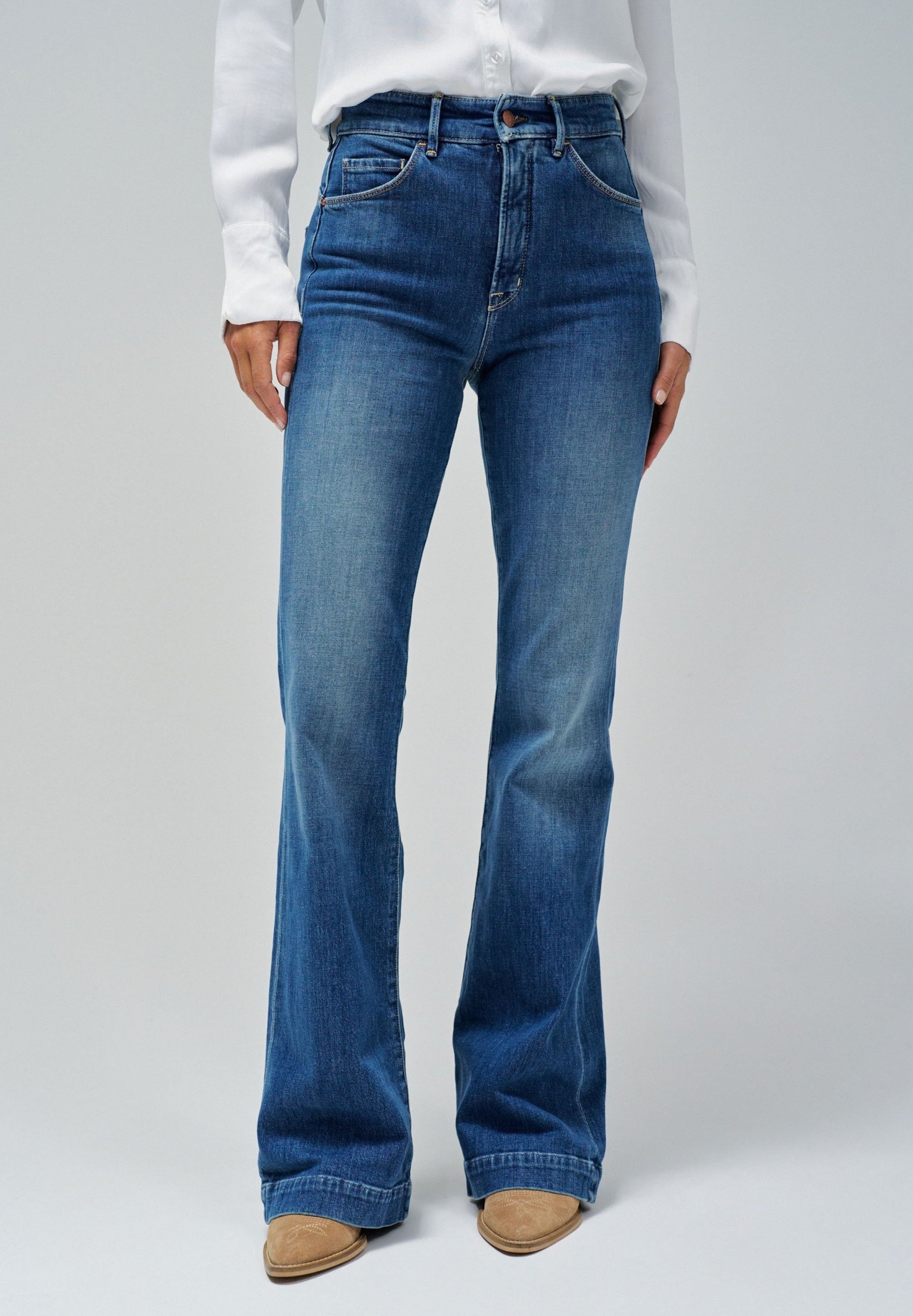 Faith Flare en jean medium wash Salsa Jeans