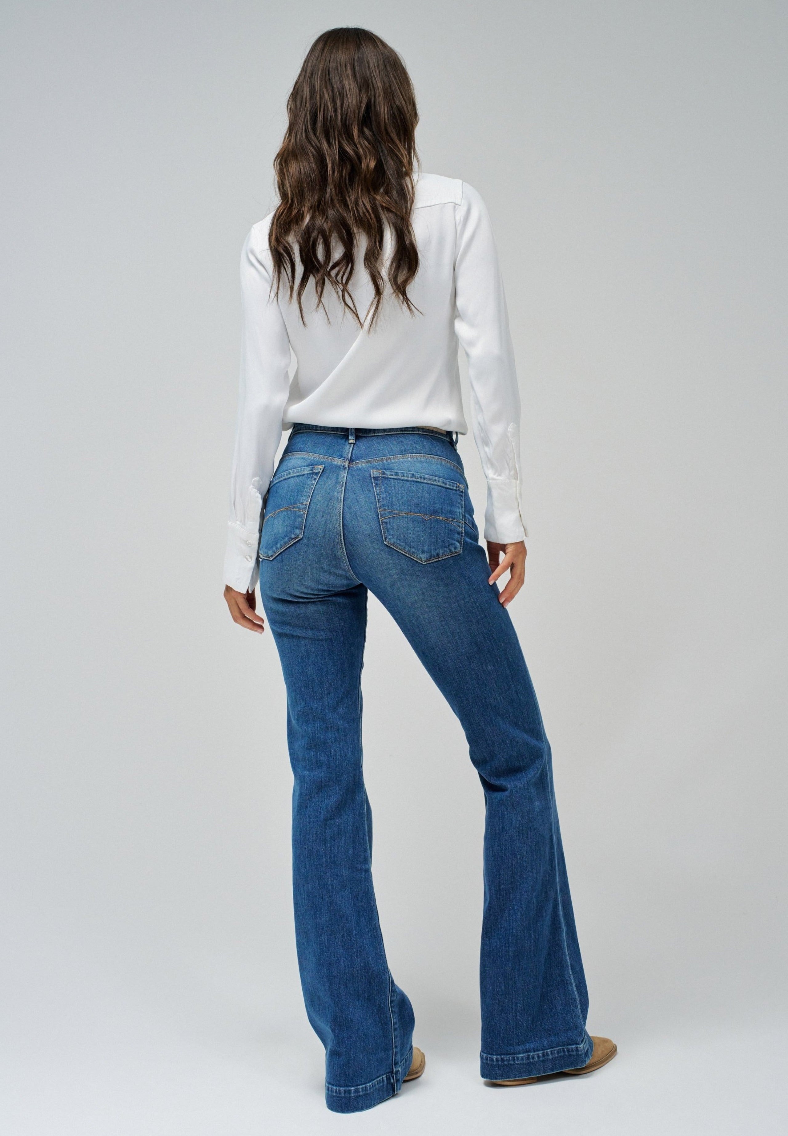 Faith Flare en jean medium wash Salsa Jeans