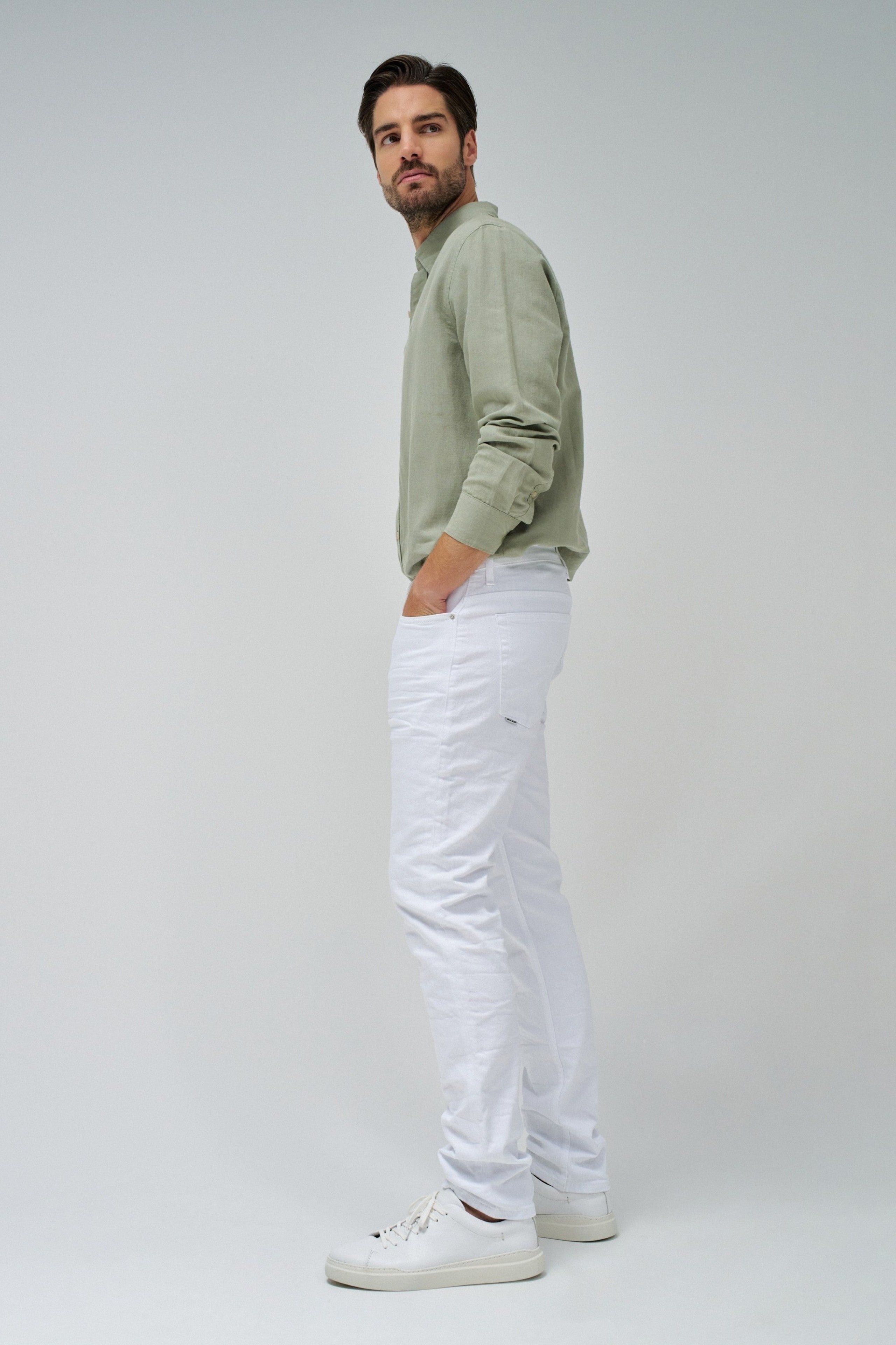 Jeans Slim Twill en Jeans Blancs Salsa Jeans