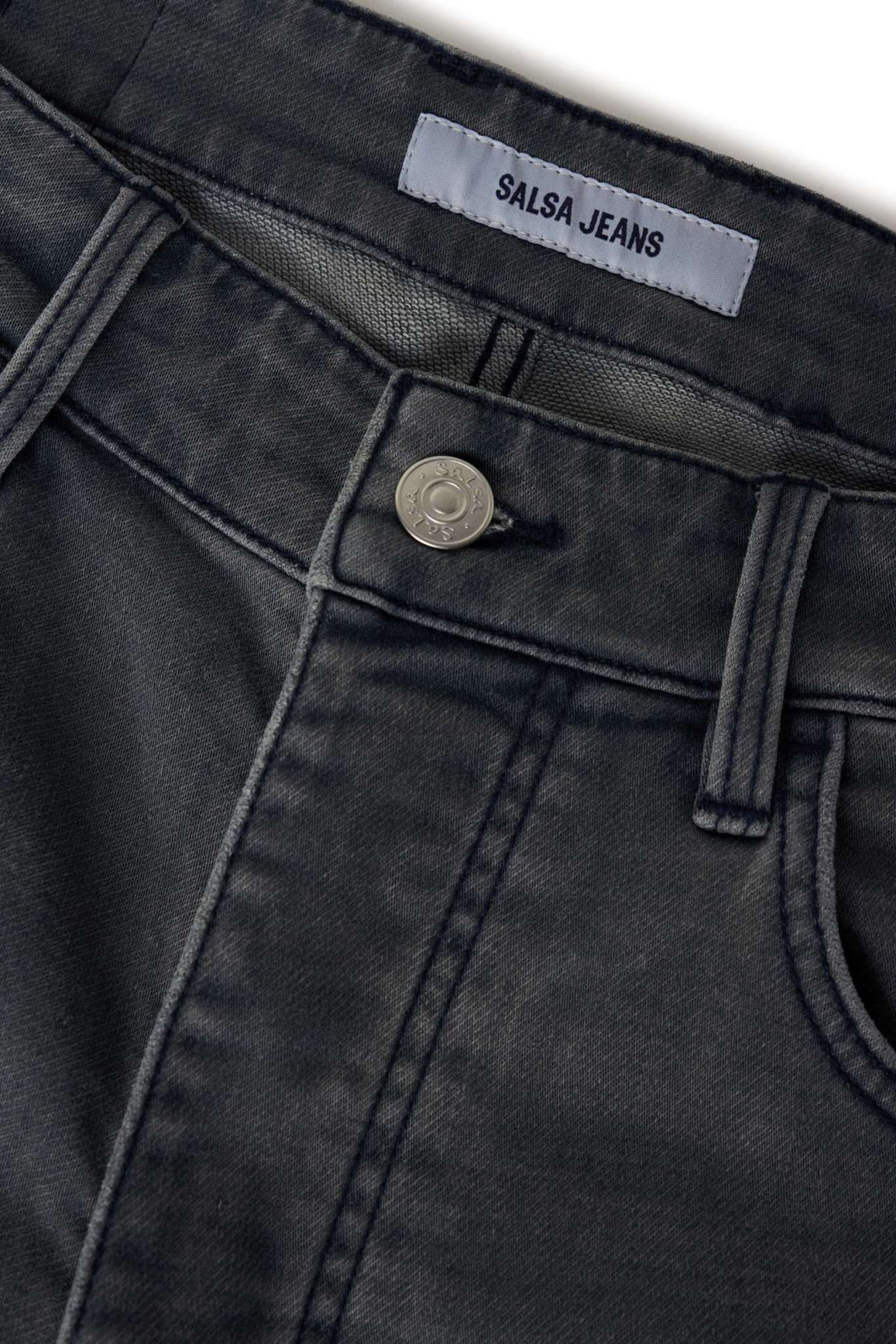 Jeans Slim Knit Denim en gris moyen Jeans Salsa Jeans