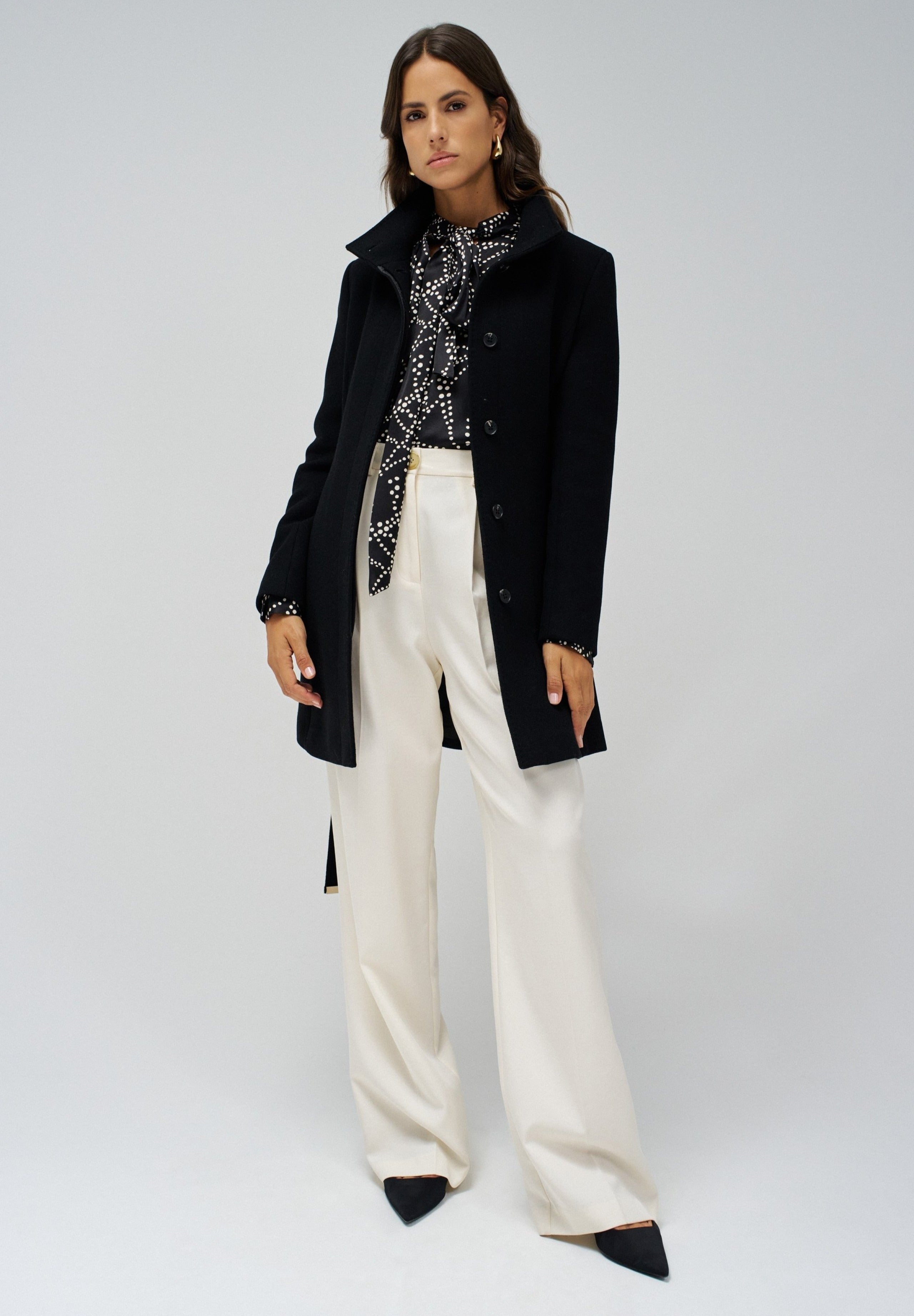 The Reimagined Wool Coat in Black Vestes Salsa Jeans