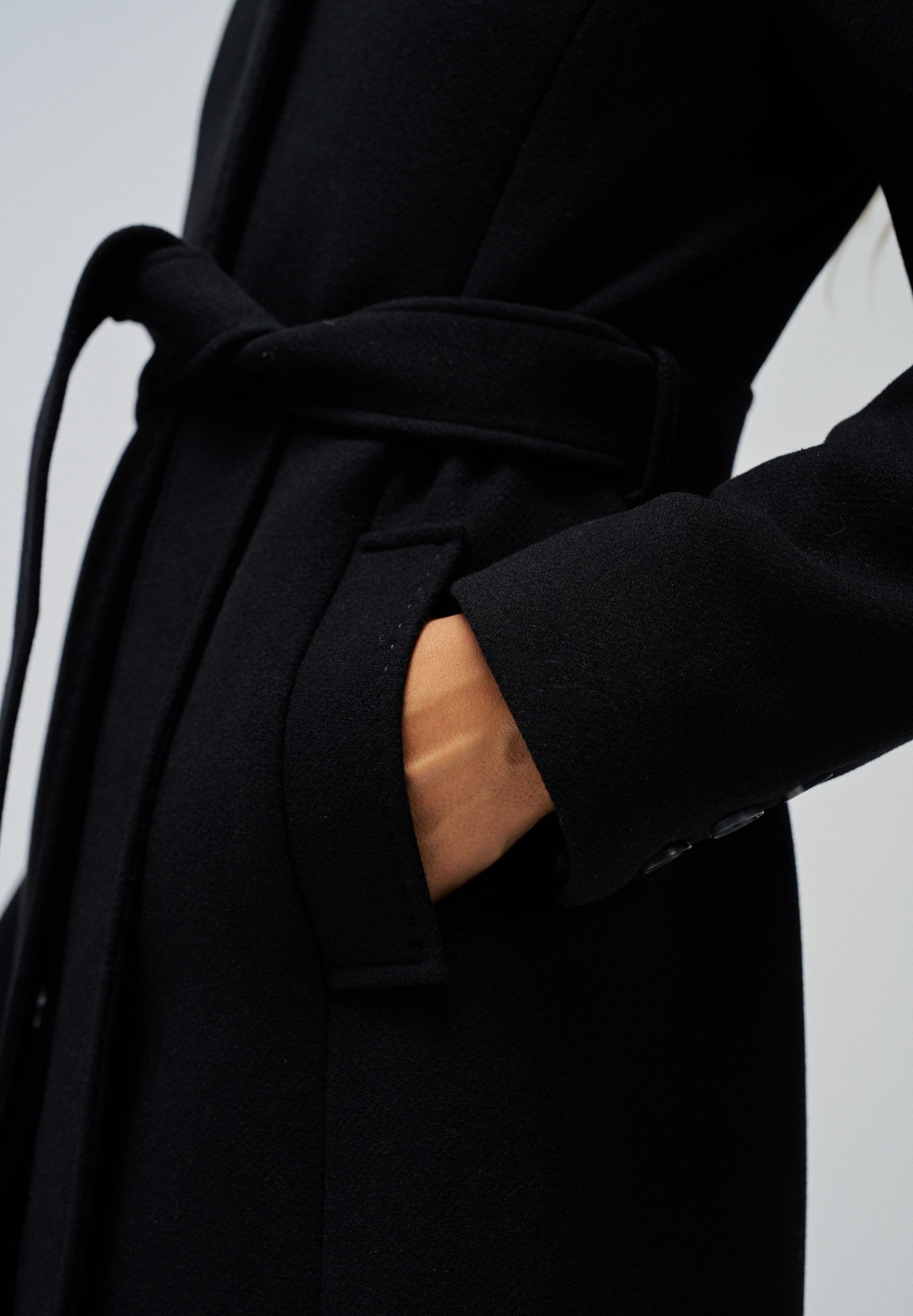 The Reimagined Wool Coat in Black Vestes Salsa Jeans