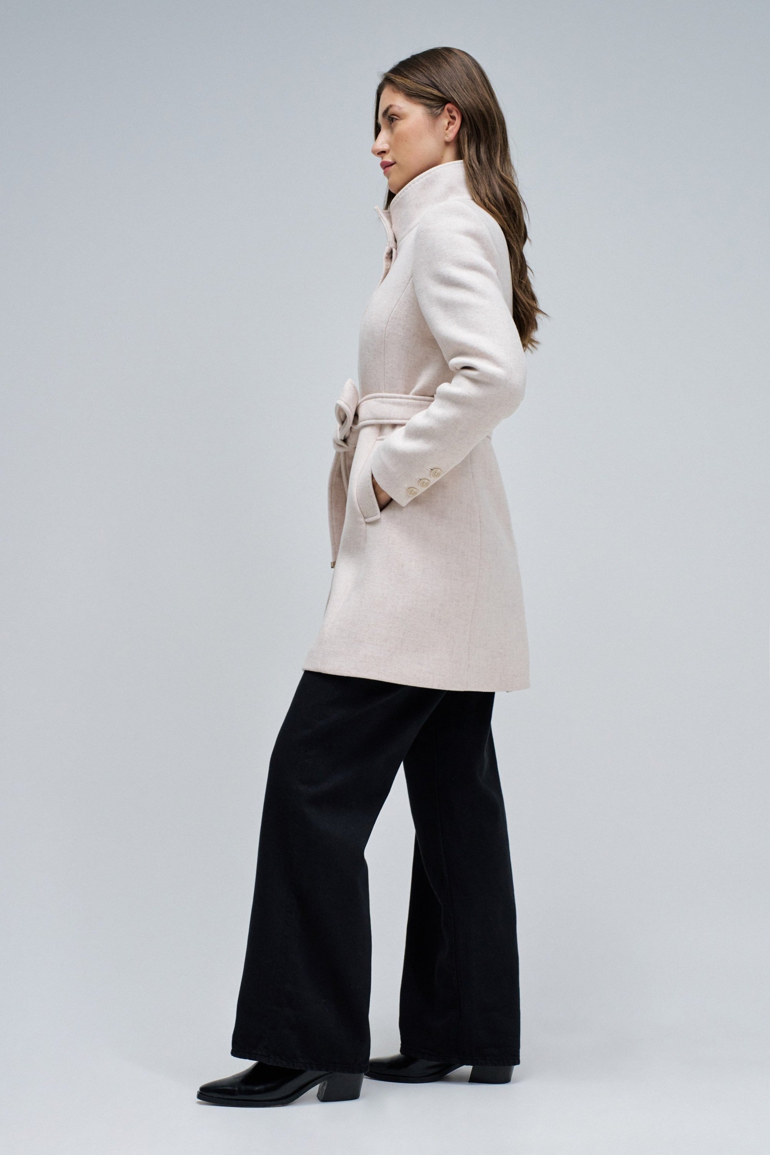 The Reimagined Wool Coat in Light Beige V1 Vestes Salsa Jeans