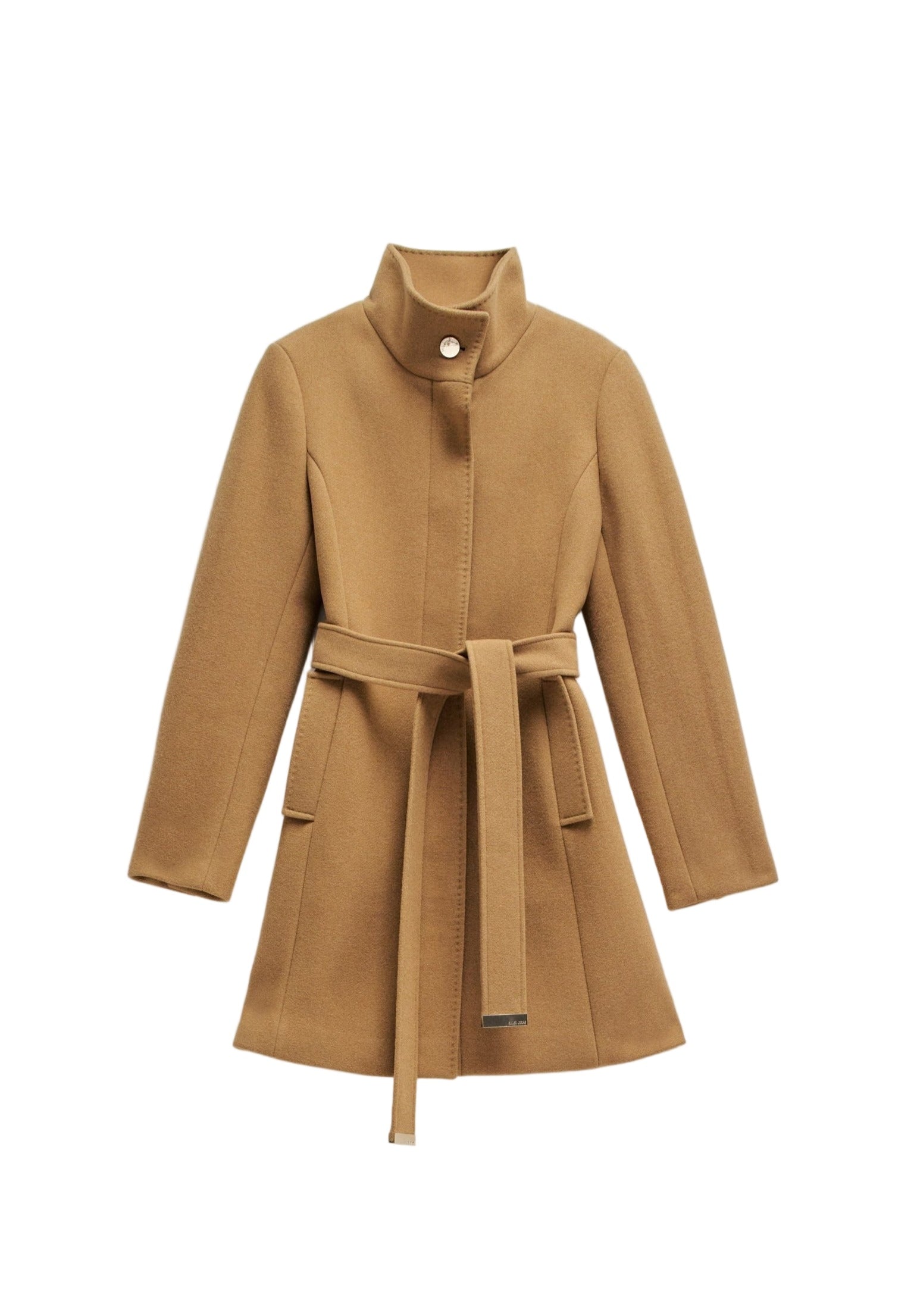 The Reimagined Wool Coat in Dark Beige Vestes Salsa Jeans