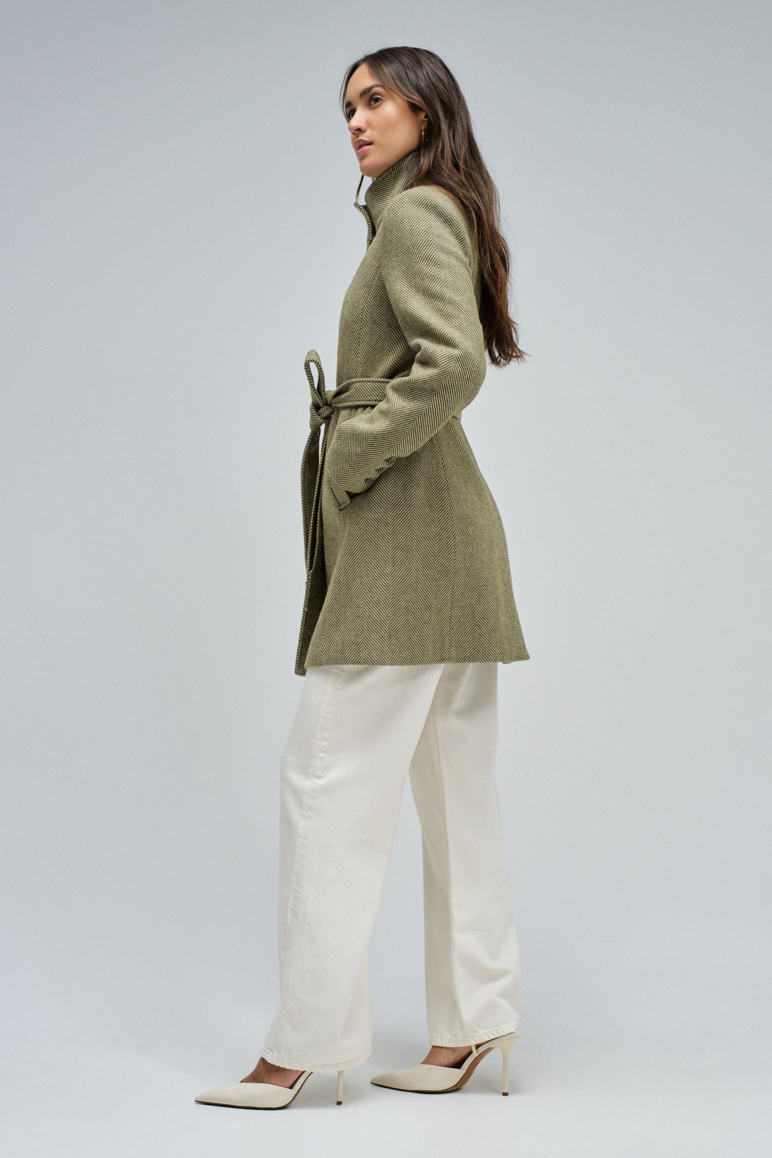 The Reimagined Wool Coat in Dark Grey Vestes Salsa Jeans