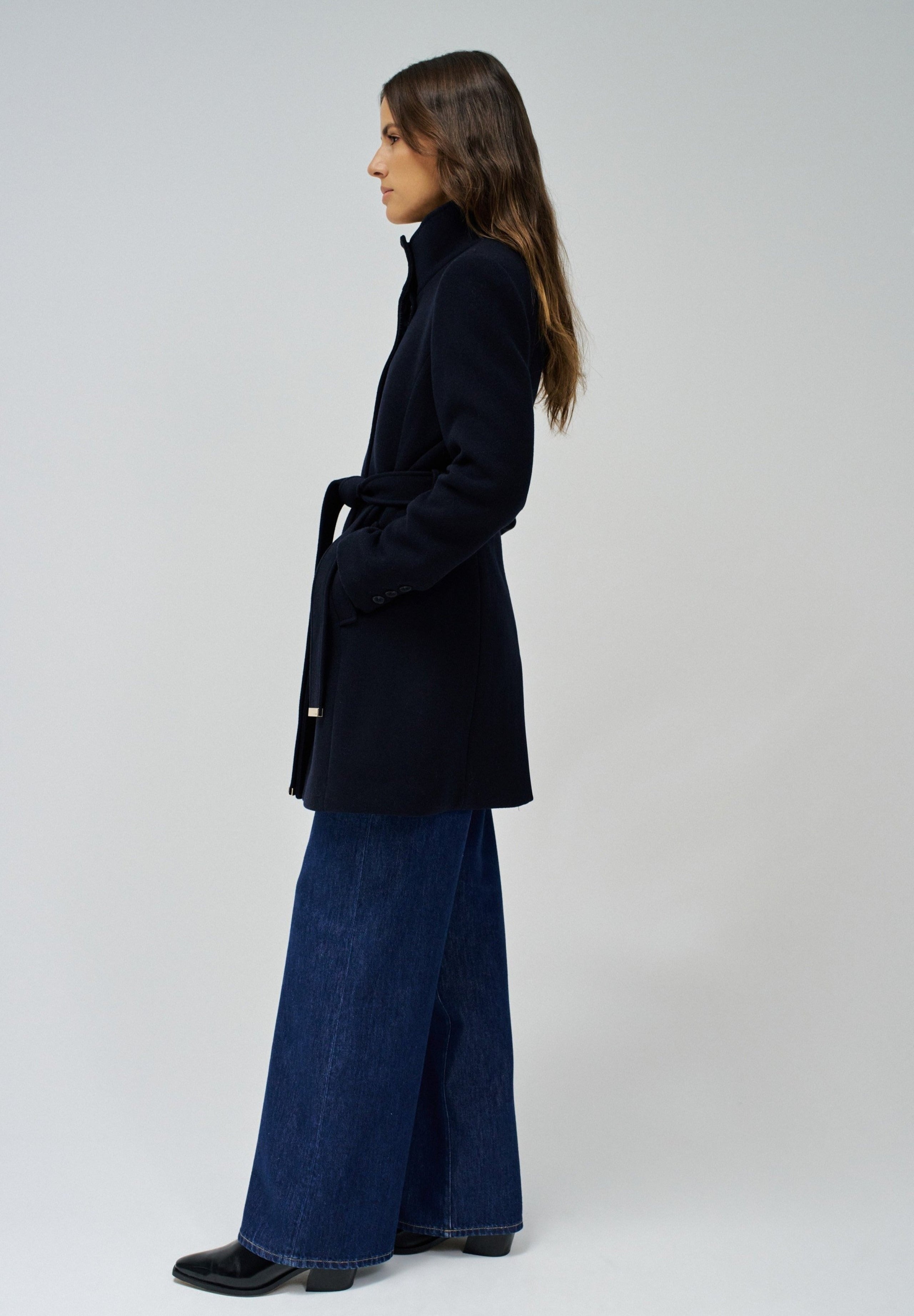 The Reimagined Wool Coat in Vestes bleu foncé Salsa Jeans