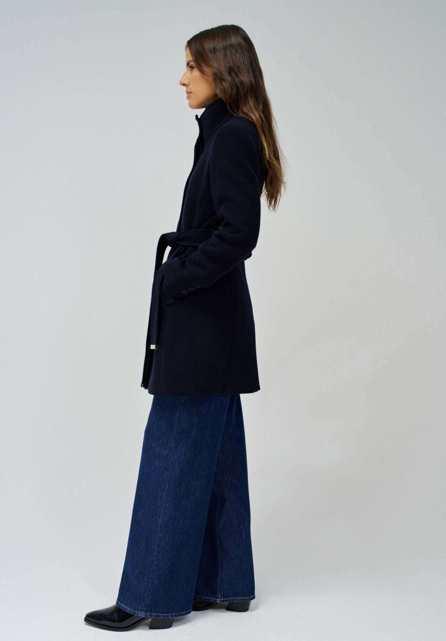 The Reimagined Wool Coat in Vestes bleu foncé Salsa Jeans