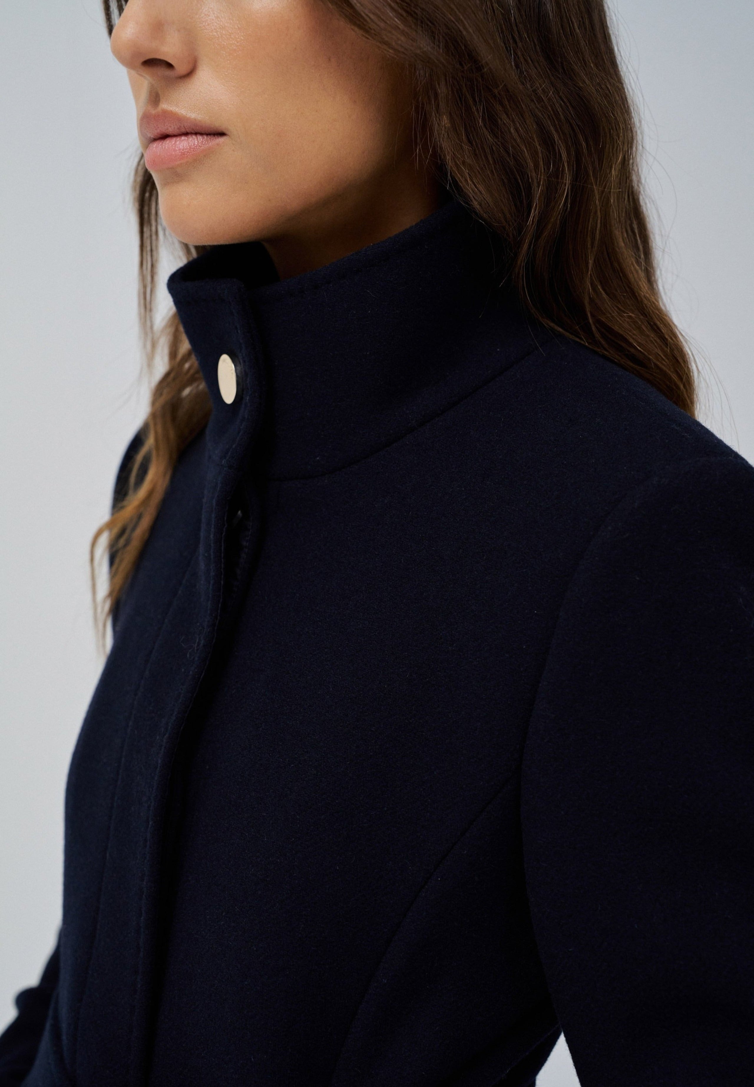 The Reimagined Wool Coat in Vestes bleu foncé Salsa Jeans